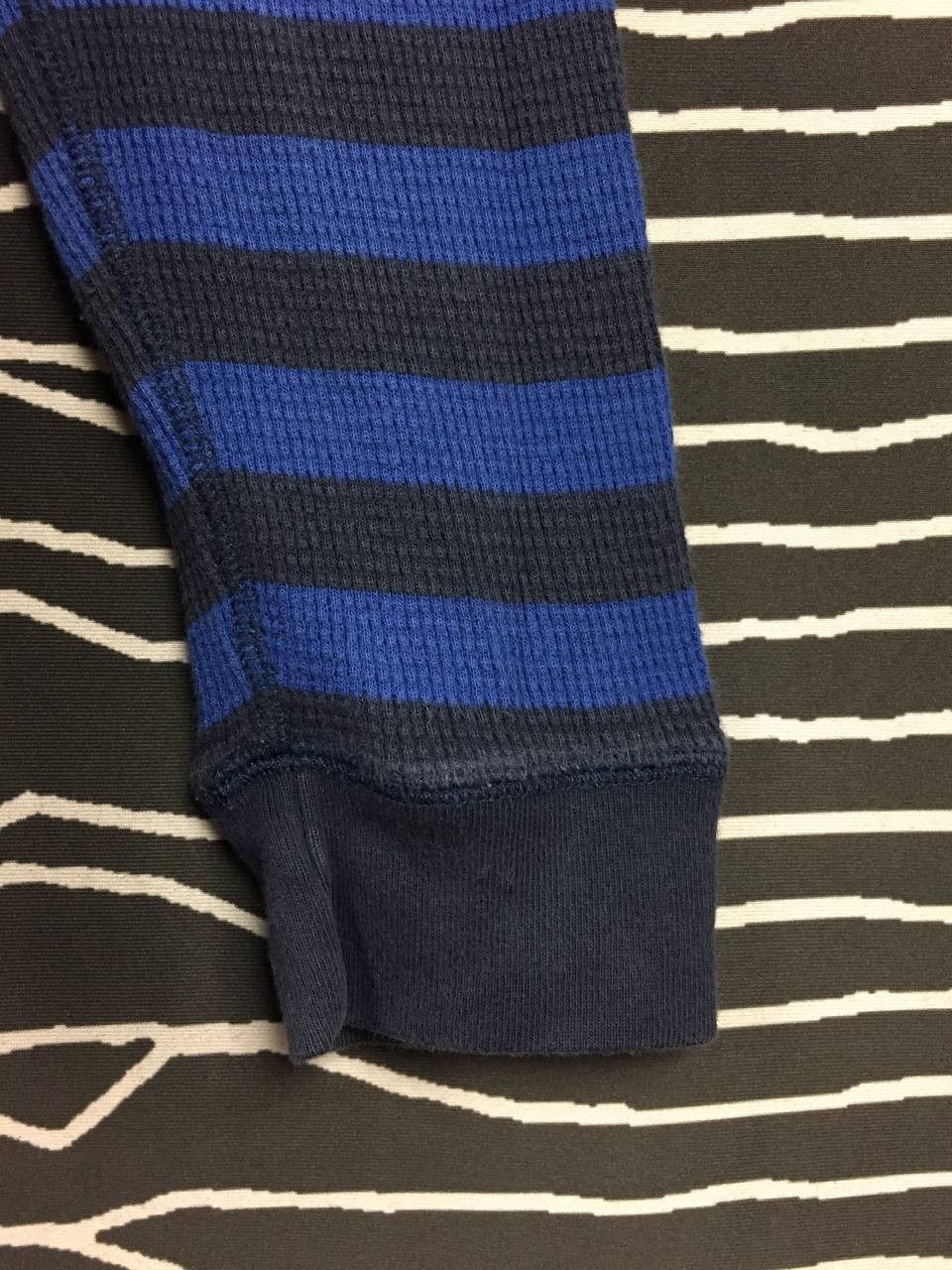 Uniqlo Uniqlo Authentic Wash Striped Waffle Knit Henley Tee Size US L / EU 52-54 / 3 - 4 Thumbnail