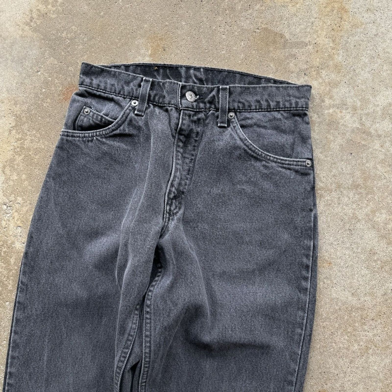 Levi's Vintage 90s Levi's 550 Orange Tab Faded Black Jeans USA Size US 27 - 8 Thumbnail