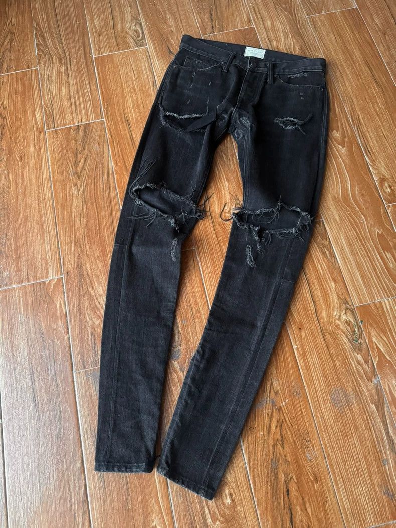 Fear of God Fear of God 4th SSENSE Black Denim Size US 28 / EU 44 - 1 Thumbnail