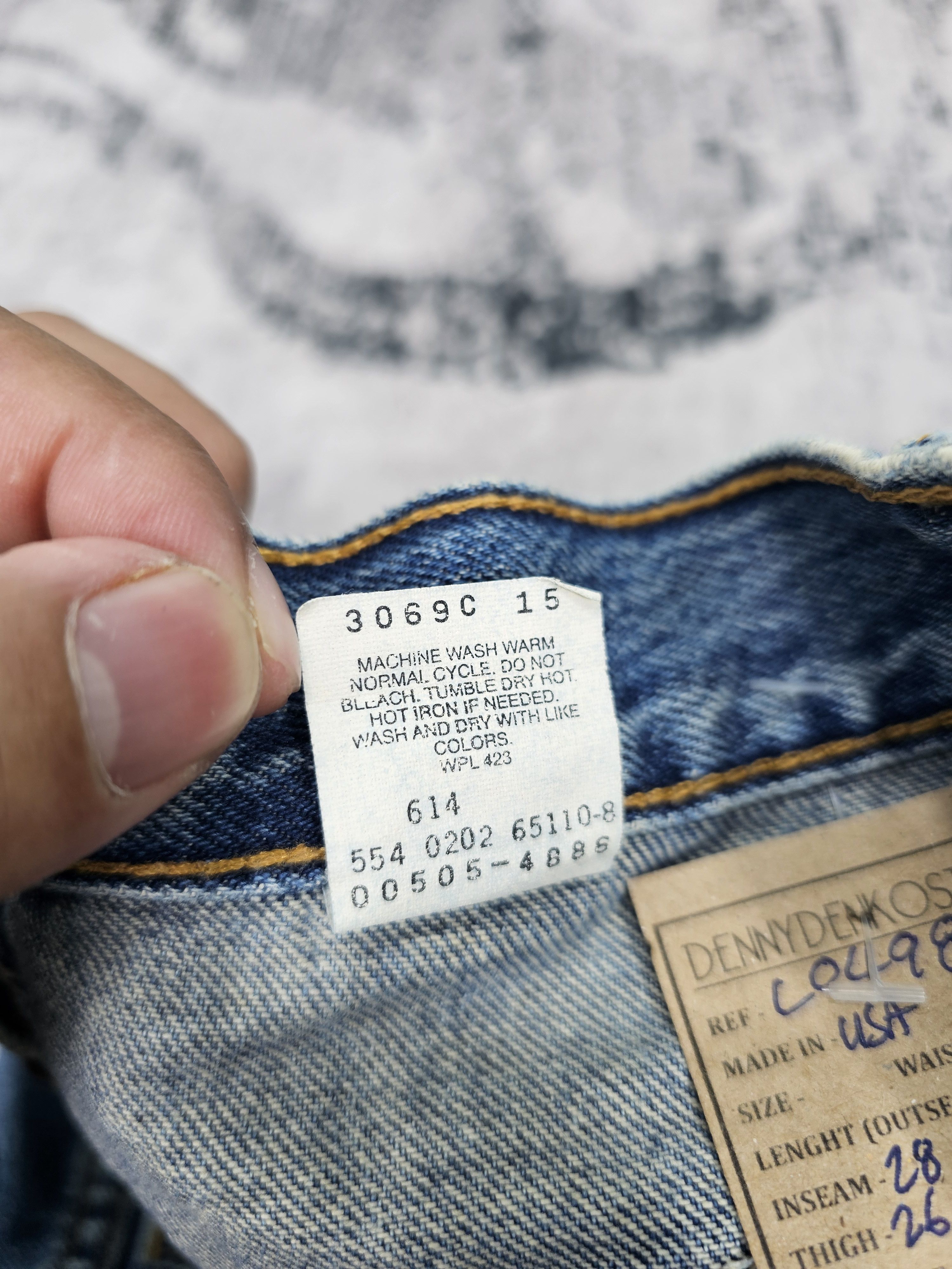 Levi's Vintage Clothing Vtg 90'S LEVIS 505 Distressed Faded Blue Cropped Jeans L0498 Size US 34 / EU 50 - 17 Thumbnail
