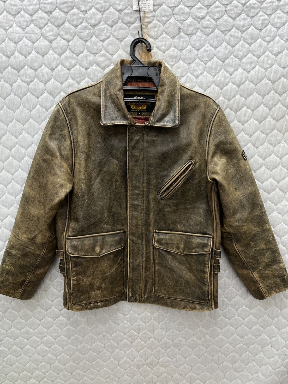 🔥🔥🔥STEALS VTG HARLEY DAVIDSON PATINA LEATHER JACKET