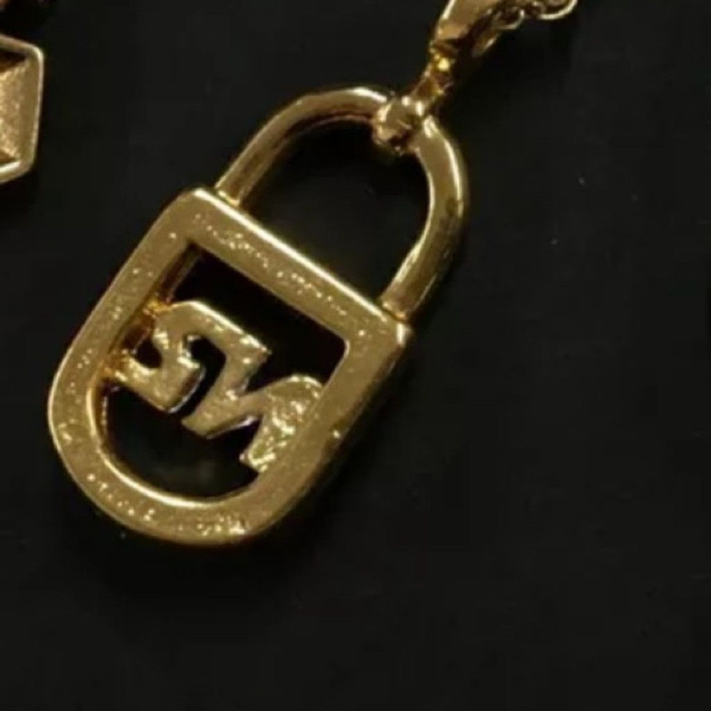 Nina Ricci Nina Ricci gold and crystal padlock necklace Size ONE SIZE - 4 Thumbnail