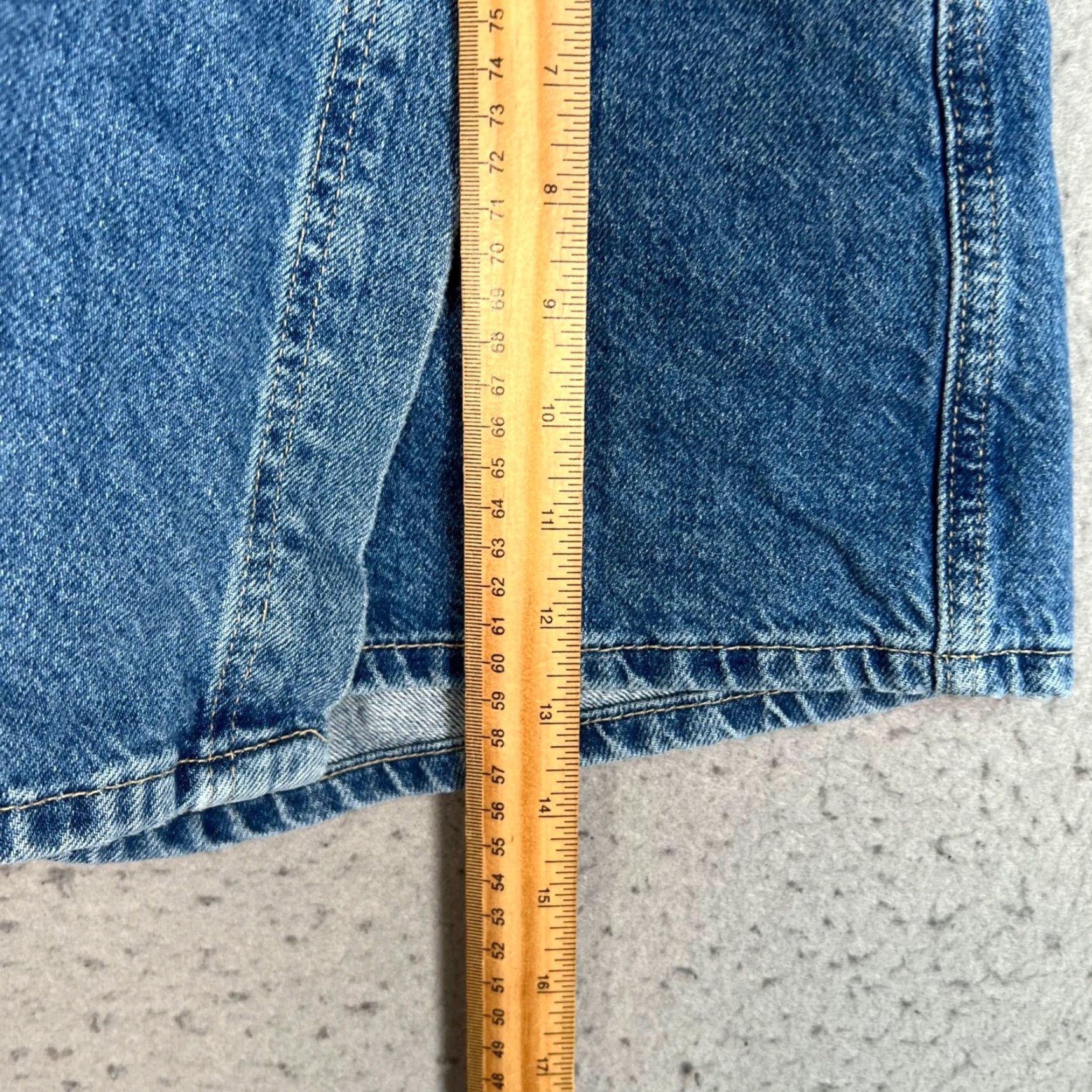 Zara Zara Womens Small Blue Denim Asymmetrical Wrap High-Rise Shorts 100% Cotton Size 28" / US 6 / IT 42 - 6 Thumbnail