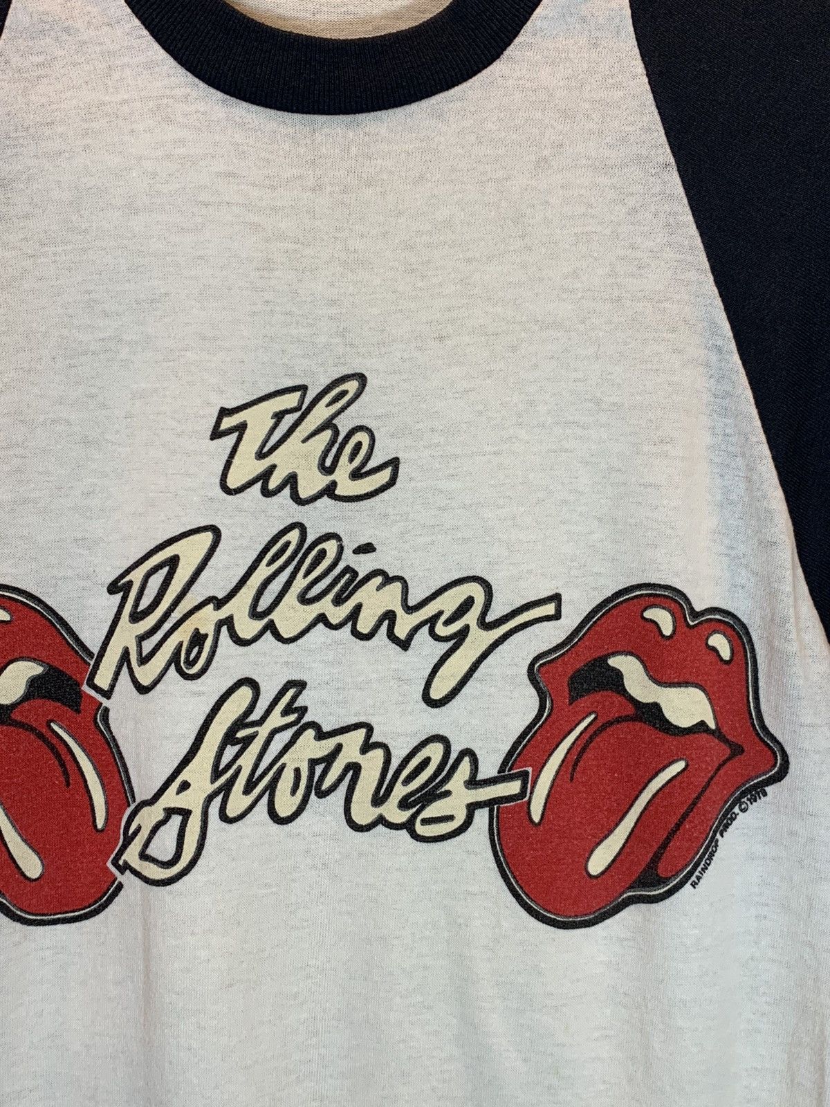 Band Tees × The Rolling Stones × Vintage *RARE* Vintage 70’s Rolling Stones Lips Single Stitch Shirt Size US S / EU 44-46 / 1 - 3 Thumbnail