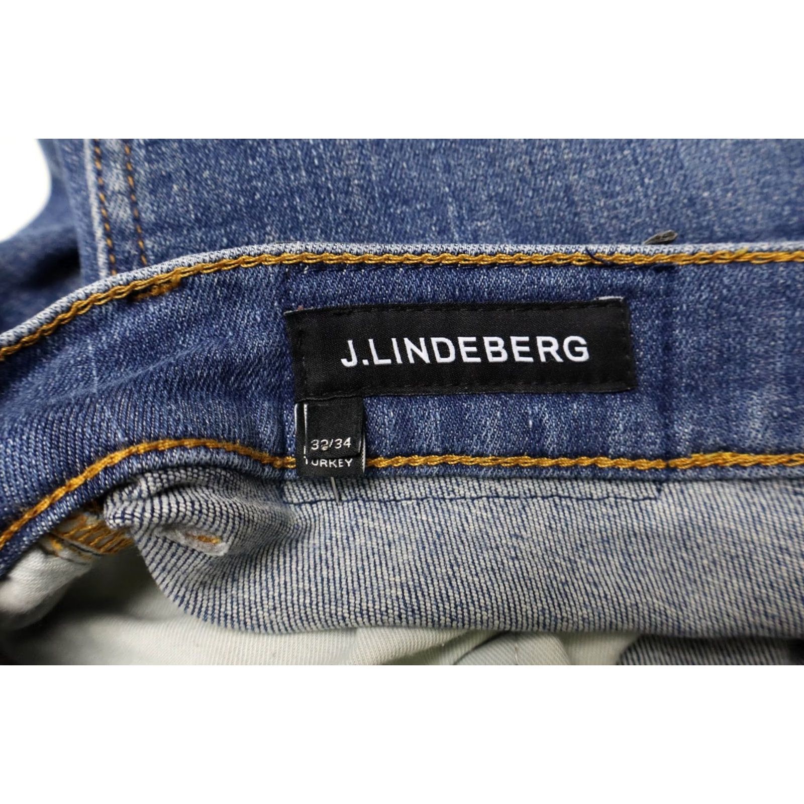 J.Lindeberg J.LINDEBERG Jay Slim Fit Jeans Men's W32/L34 Zip Fly Blue Denim 5-Pocket Stretch Slim Fit Logo Size US 32 / EU 48 - 5 Thumbnail