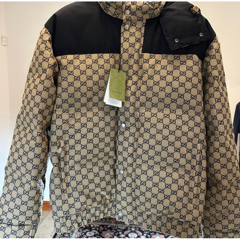 Gucci Mens Gucci GG canvas down puffer jacket size 52/extra large Size US XL / EU 56 / 4 - 1 Thumbnail