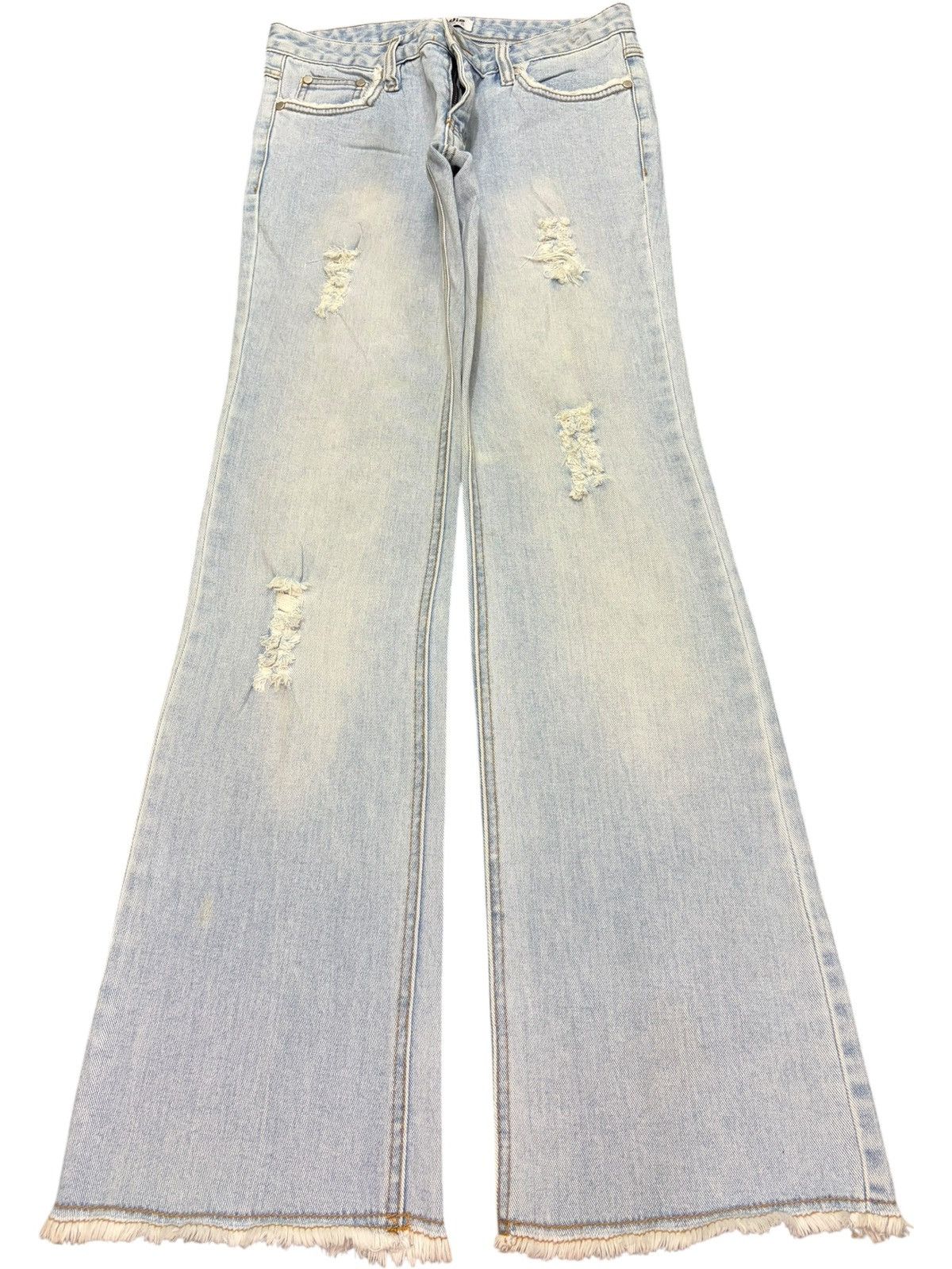 Diesel Vintage Japanese Brand Faded Wash Distress Flare Jeans Size 27" / US 4 / IT 40 - 1 Thumbnail