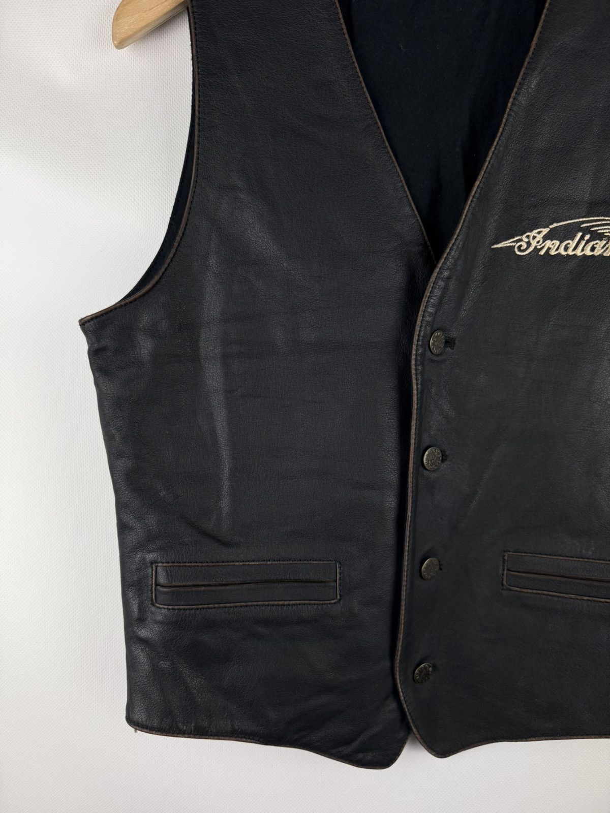 Indian Motorcycle Indian Motorcycle Vintage Men’s Leather Biker Vest Waistcoat Size US M / EU 48-50 / 2 - 7 Thumbnail