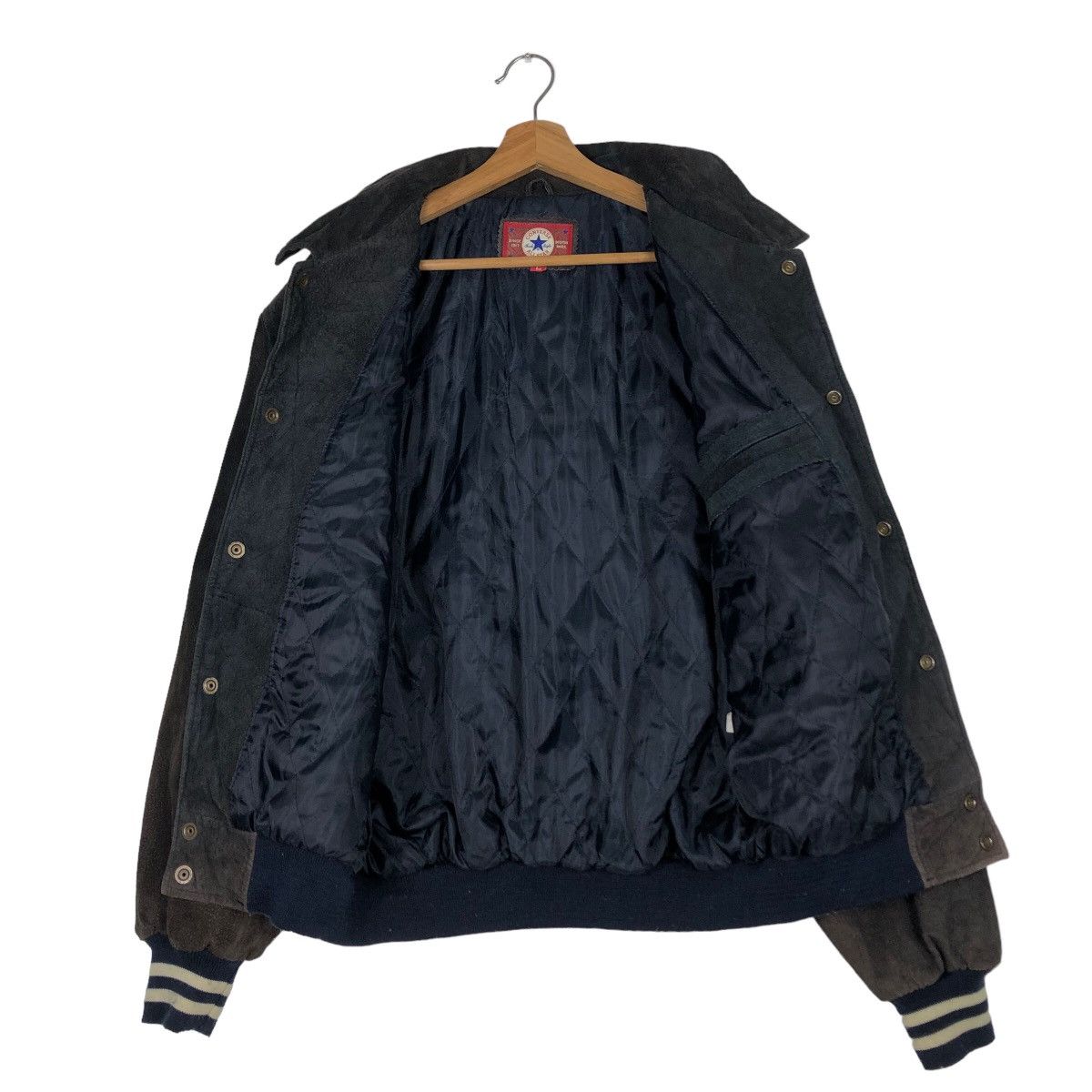 Japanese Brand Vintage Bomber Jacket Leather Converse Boston Mass All Star Size US L / EU 52-54 / 3 - 10 Thumbnail