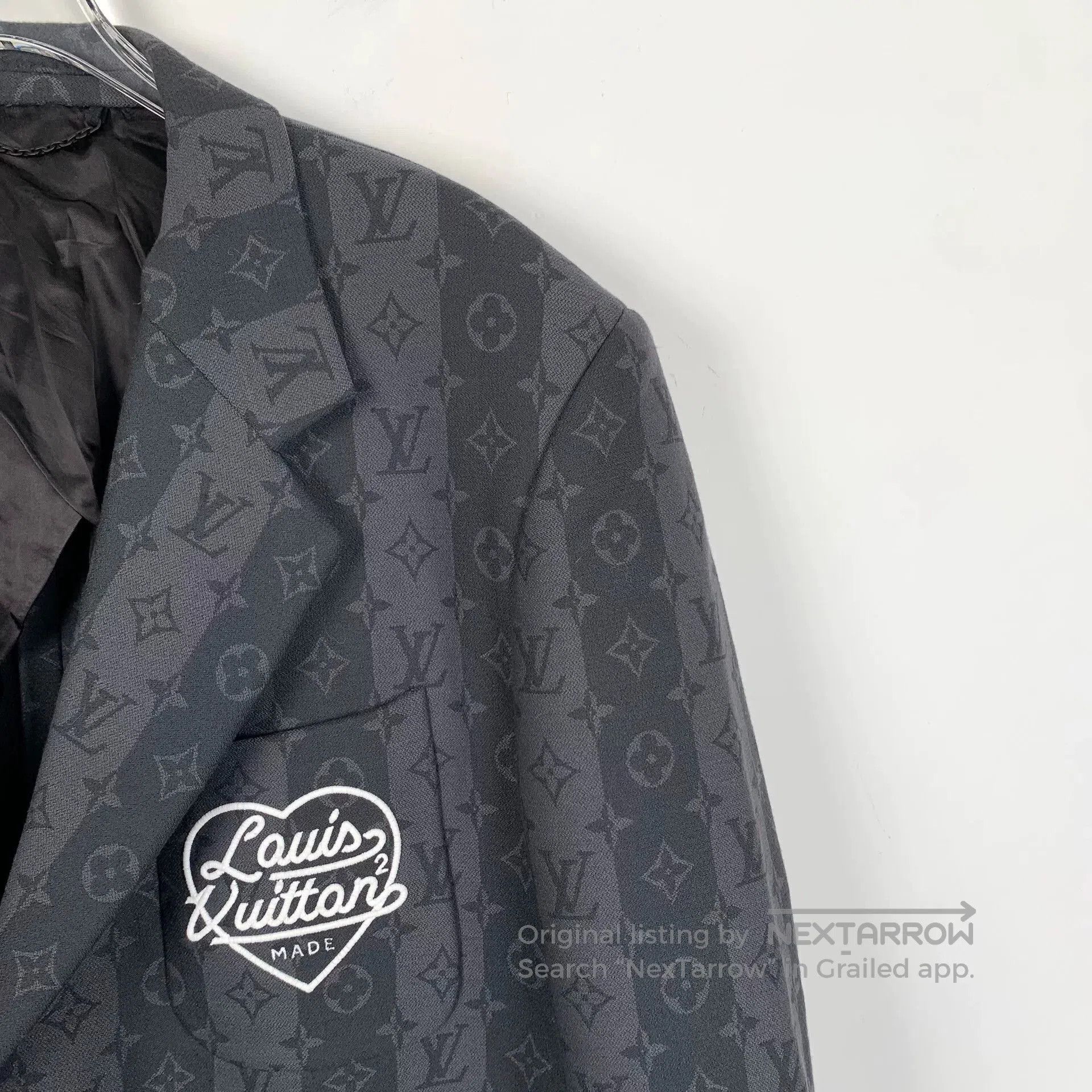 Louis Vuitton louis vuitton gray logo wool blazer jacket. Size US L / EU 52-54 / 3 - 3 Thumbnail