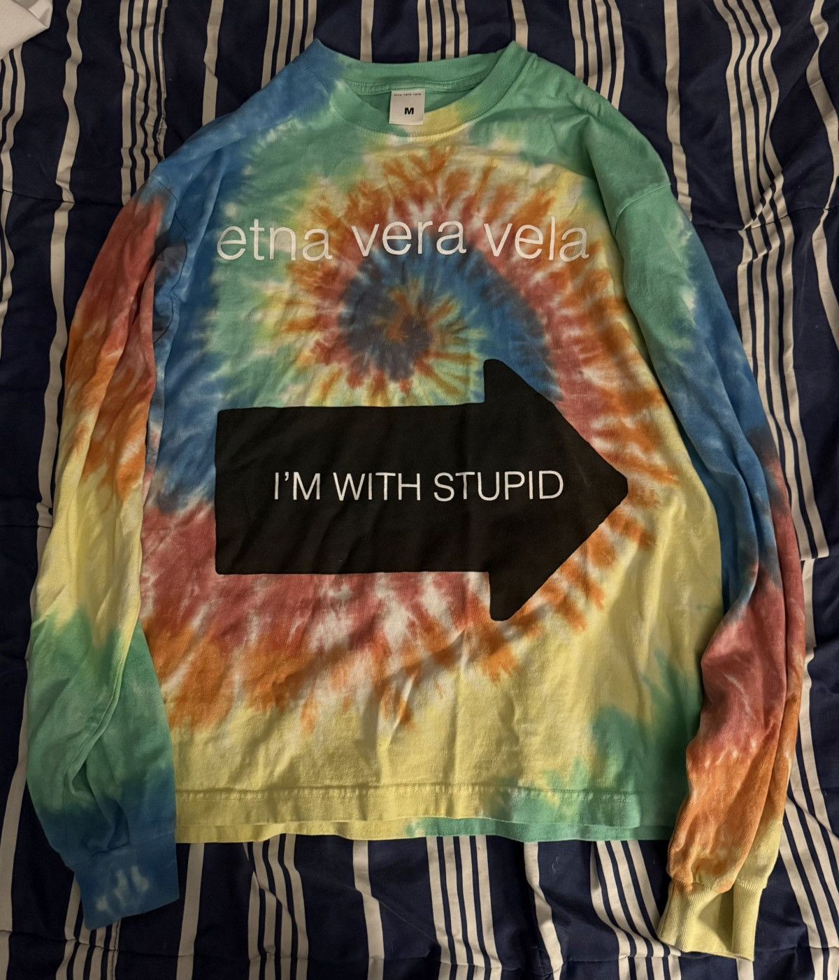 Other Etna Vera Vela “I’m With Stupid” Tie-Dye Long Sleeve Size US M / EU 48-50 / 2 - 1 Thumbnail