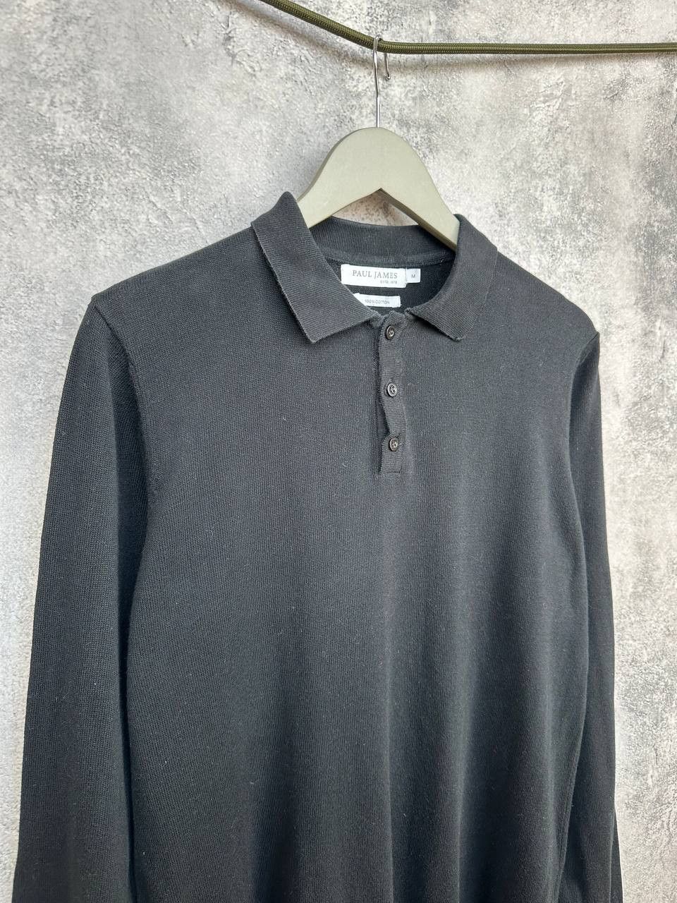 Paul James Paul James Polo Long Sleeve Shirt Jumper Black OldMoney Size US M / EU 48-50 / 2 - 3 Thumbnail