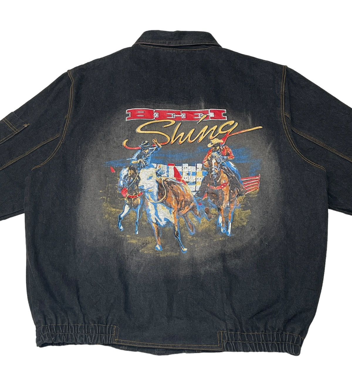Japanese Brand × Vintage Vintage Beei Jyi Shing Trucker Denim Jacket 2000s Size US M / EU 48-50 / 2 - 7 Thumbnail