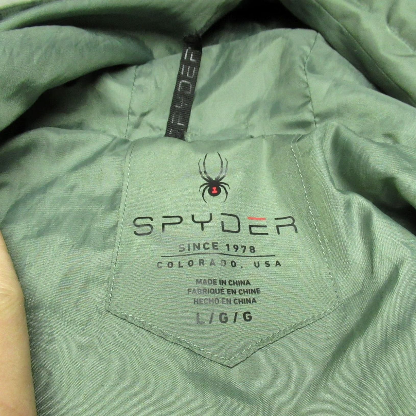 Spyder Spyder Jacket Mens L Green White Full Zip Lightweight Windbreaker Wind-Resistant Outdoor Casual Size US L / EU 52-54 / 3 - 5 Thumbnail