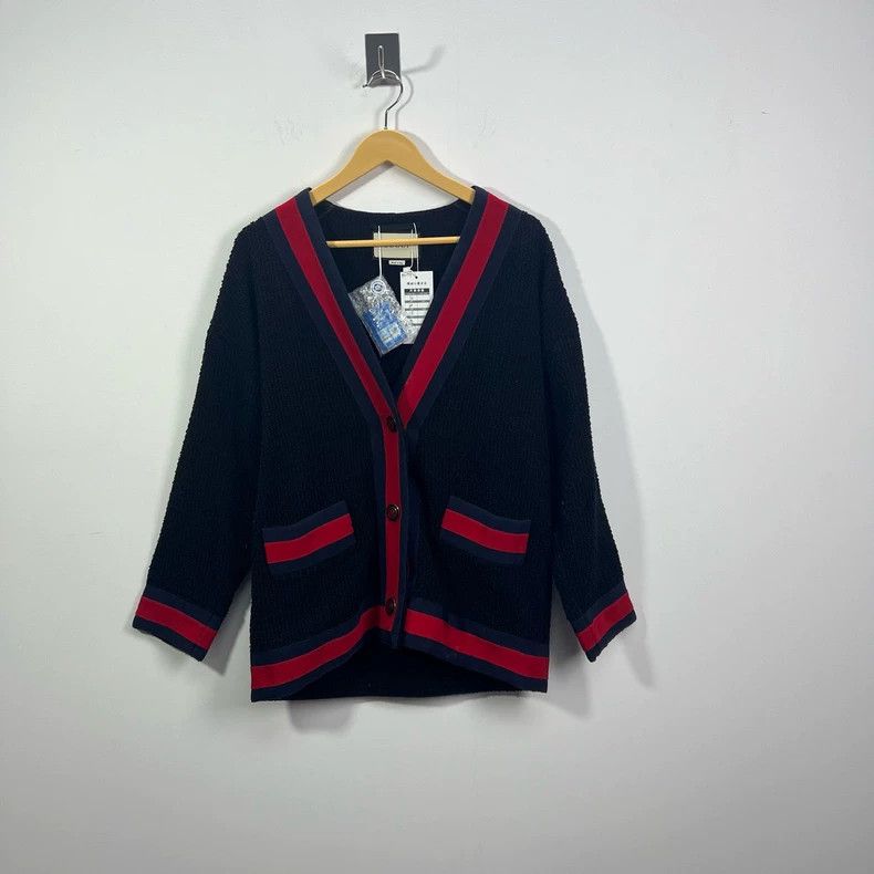 Gucci Gucci Knitted cardigan classic red and blue striped jacket Size US XS / EU 42 / 0 - 1 Thumbnail