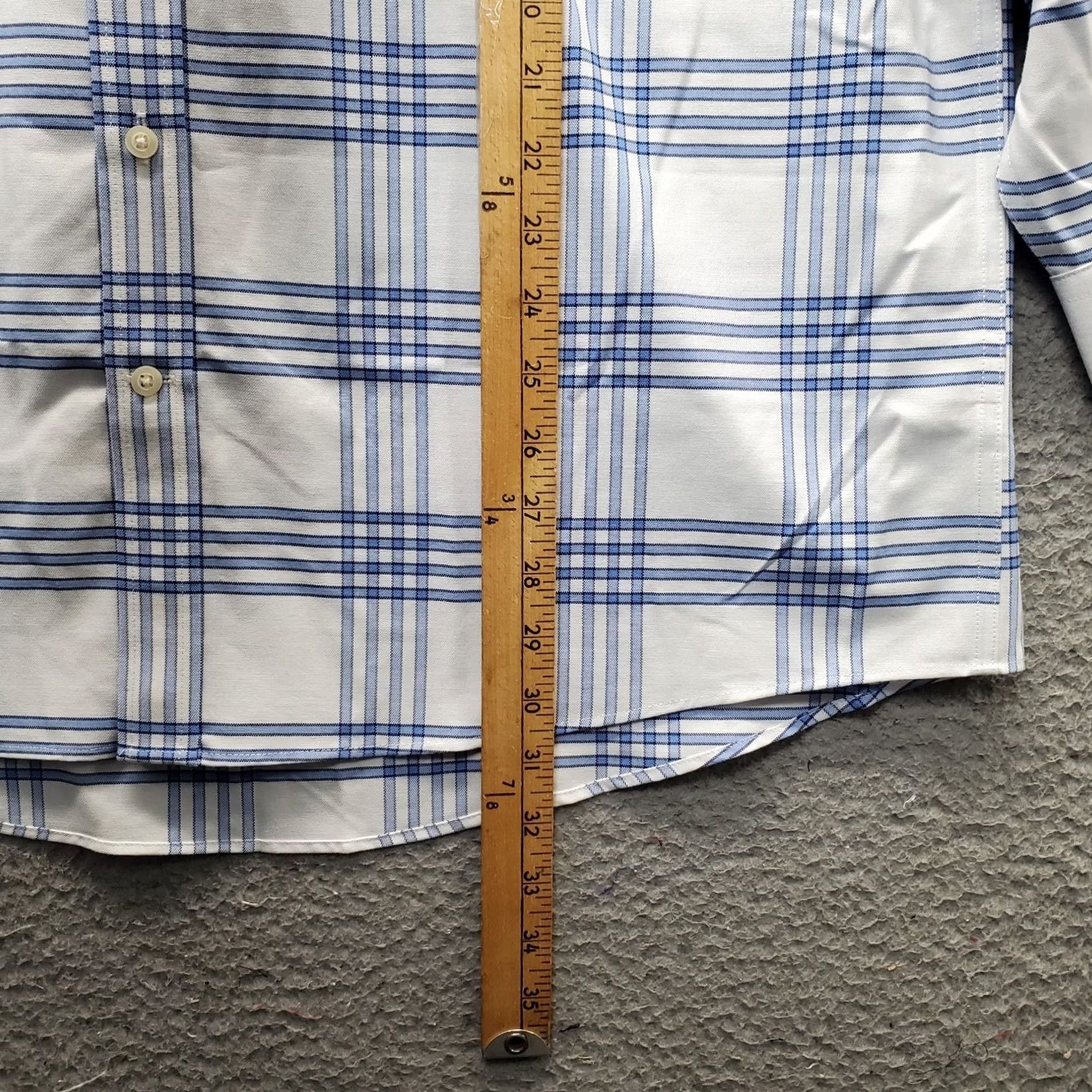 Stafford Stafford Dress Shirt Mens XL Multi Plaid Regular Fit Button-Down Collar Size 46R - 3 Thumbnail
