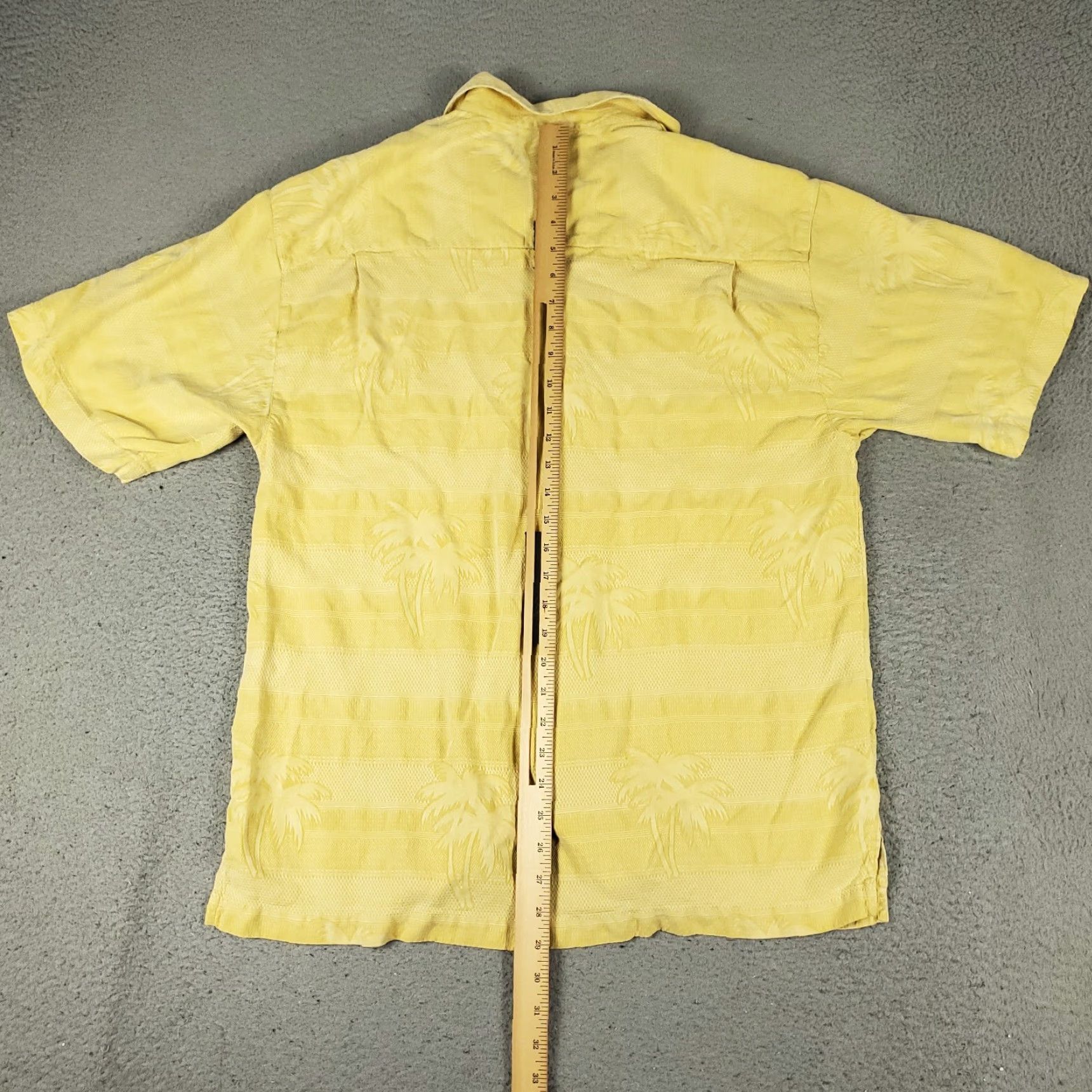 Tommy Bahama Tommy Bahama Button-Up Shirt Mens Large Yellow Tropical Hawaiian Short Sleeve Silk Size US L / EU 52-54 / 3 - 6 Thumbnail