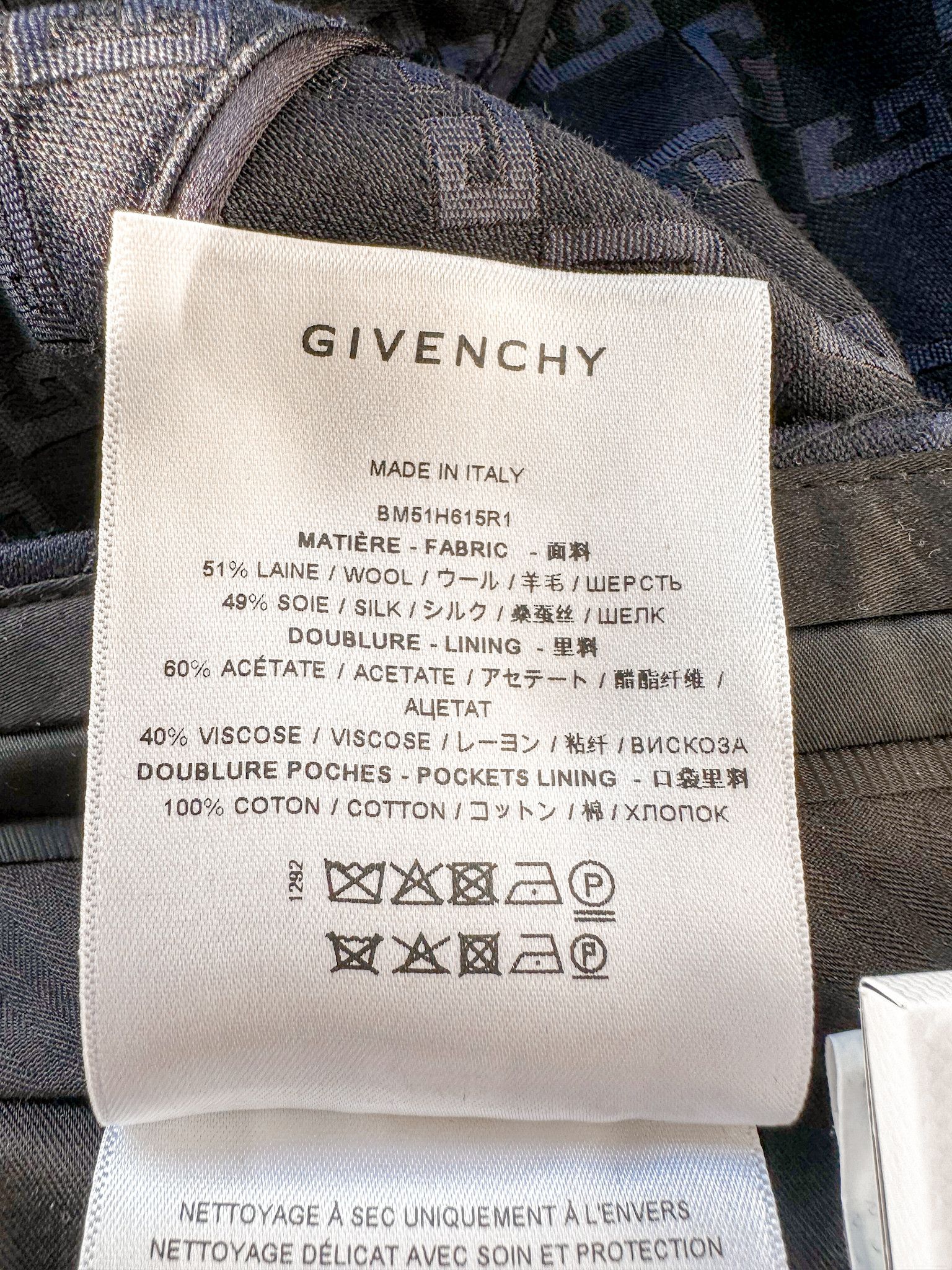 Givenchy Givenchy 4G-Logo Straight-Leg Wool and Silk-Blend Trousers Size 38R - 14 Thumbnail