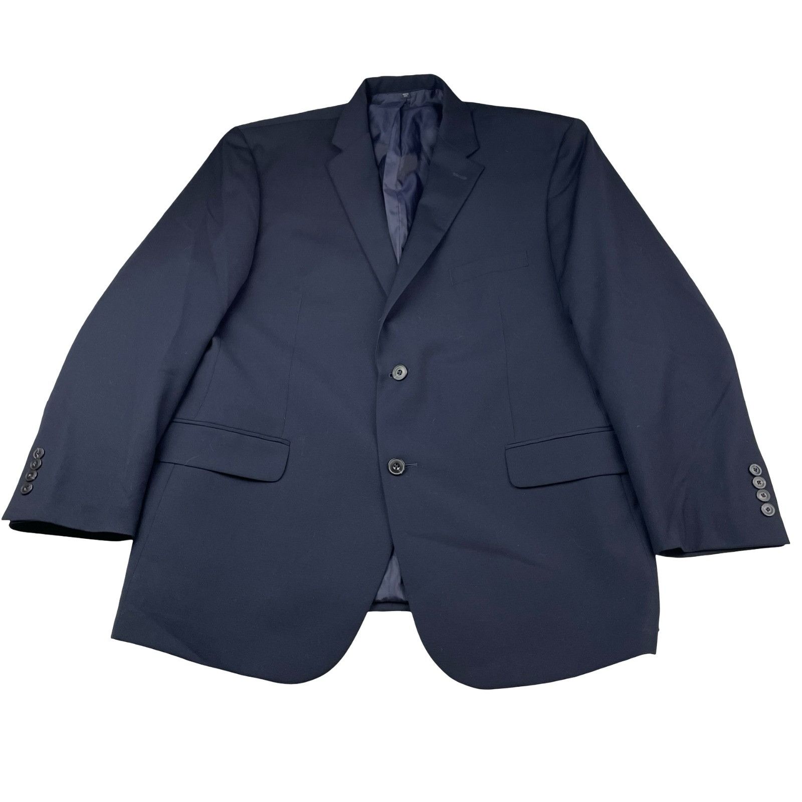 Jos. A. Bank Jos A Bank Men's Wool Blend 2-Button Tailored Fit Blazer Nav Size 46R - 2 Thumbnail
