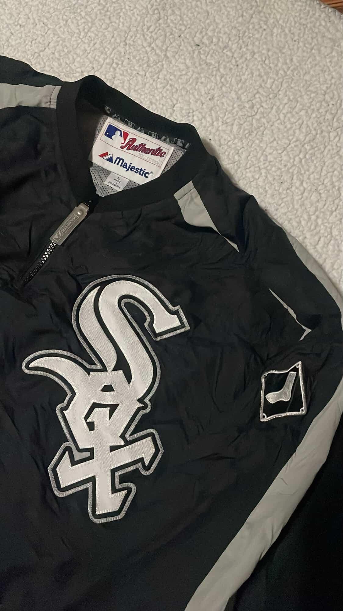 Majestic Chicago White Sox MLB Men's Majestic 1/4 Zip Vintage jacket Size US L / EU 52-54 / 3 - 3 Thumbnail