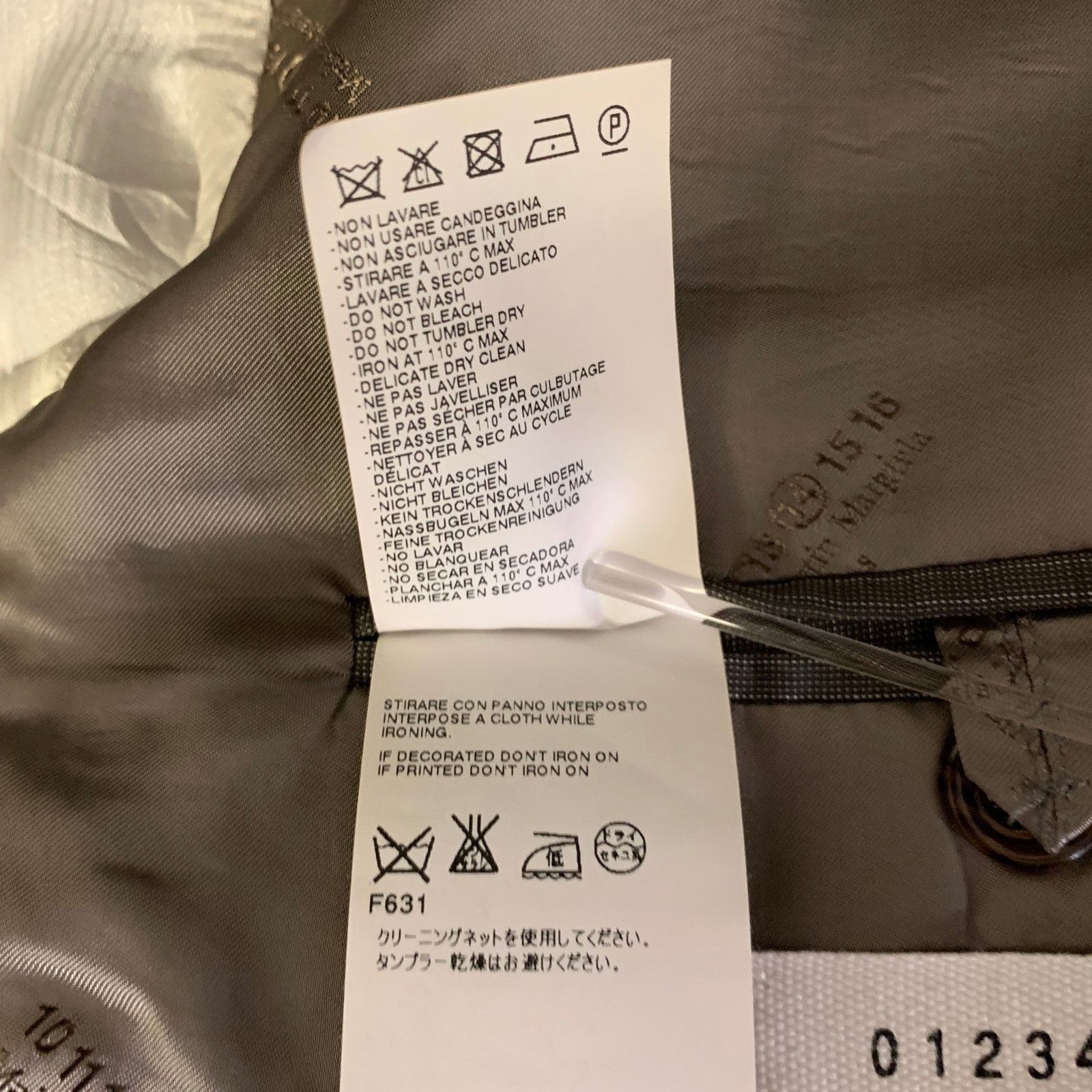 Maison Margiela MAISON MARGIELA Grey Pinstripe Wool Notch Lapel Sport Coat Size 42R - 6 Thumbnail