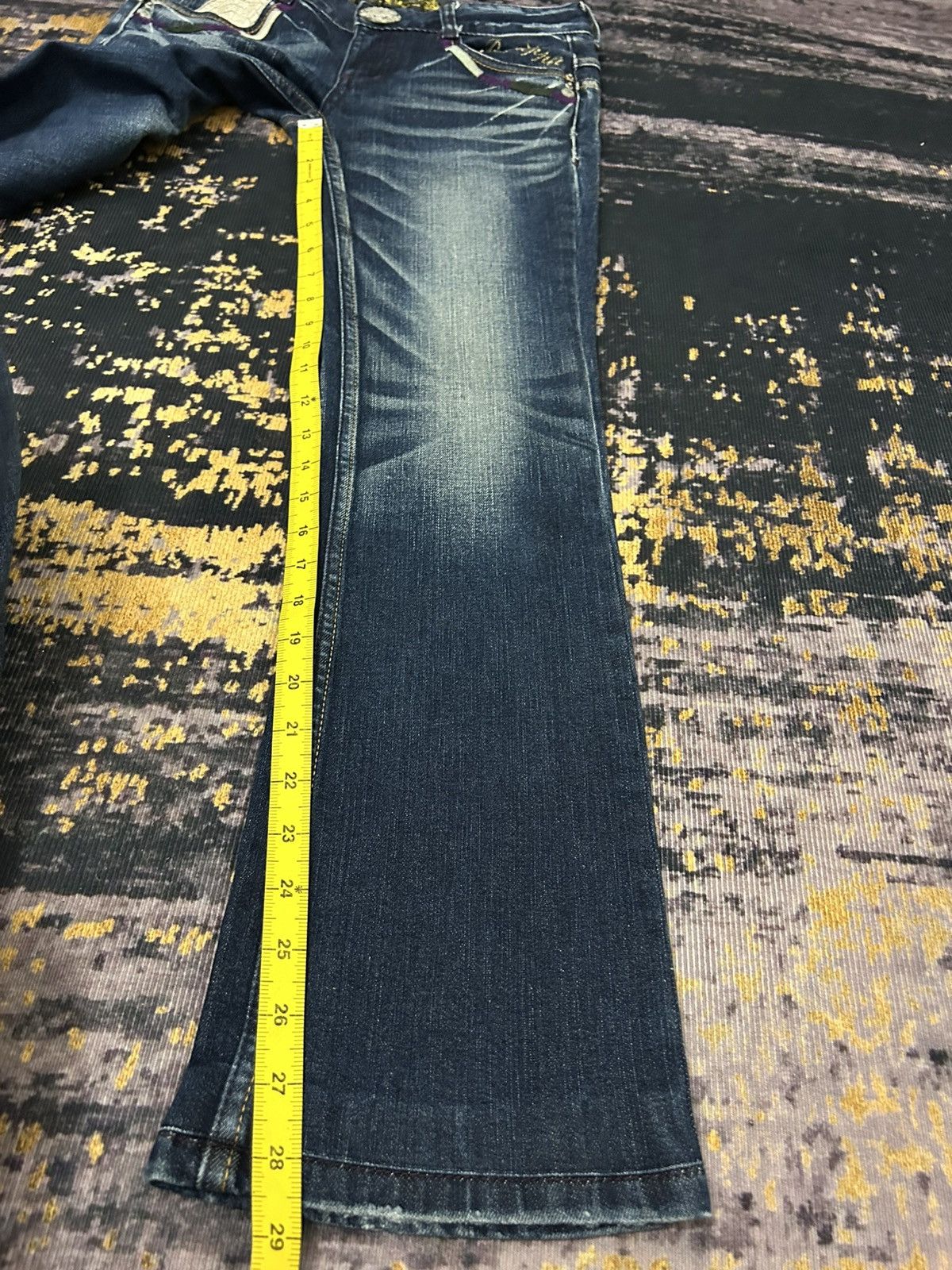 Tornado Mart Redpepper Japan Snake Pocket Washed Flare Jeans Size US 27 - 24 Thumbnail