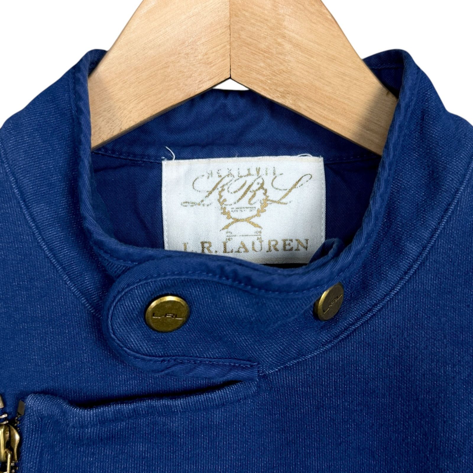 Lauren Ralph Lauren Lauren Ralph Lauren Jacket Womens L Blue Cotton Motorcycle Size L / US 10 / IT 46 - 3 Thumbnail