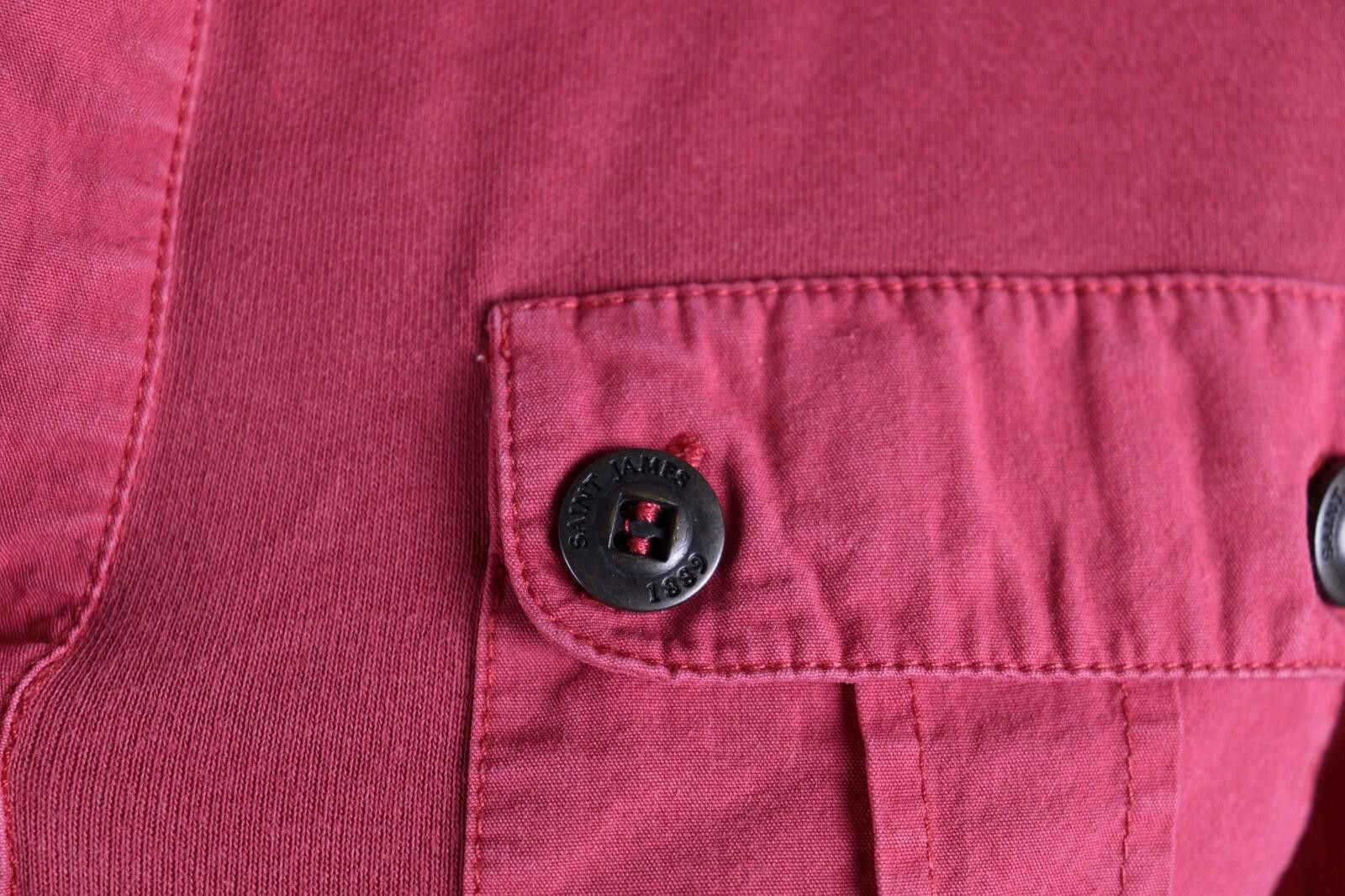 Saint James Saint James Red Long Sleeve Pullover Pockets Overshirt Shirt Size S / US 4 / IT 40 - 6 Thumbnail