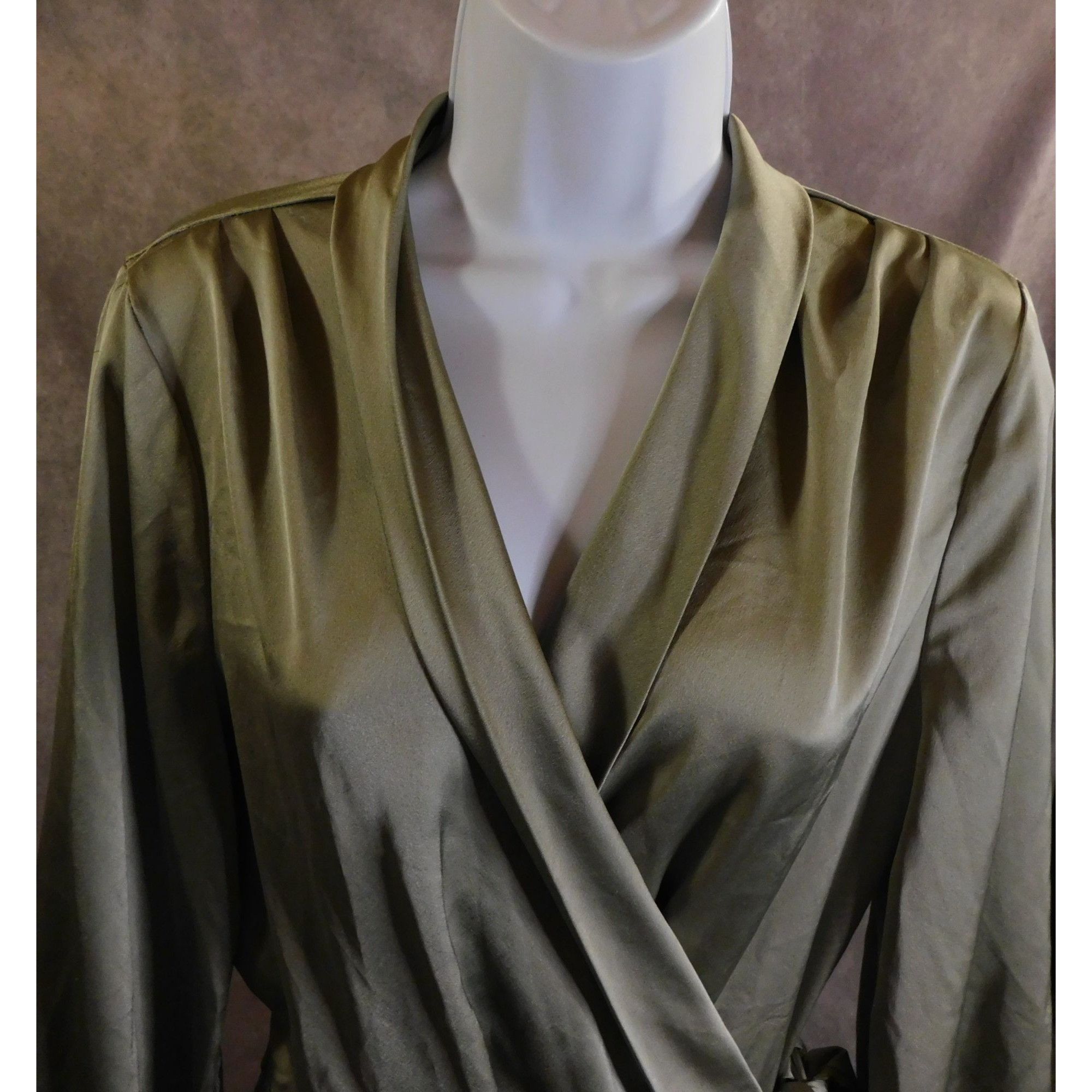 Other Club L London Silky Grey Ruffle Wrap Dress Size XL / US 12-14 / IT 48-50 - 4 Thumbnail