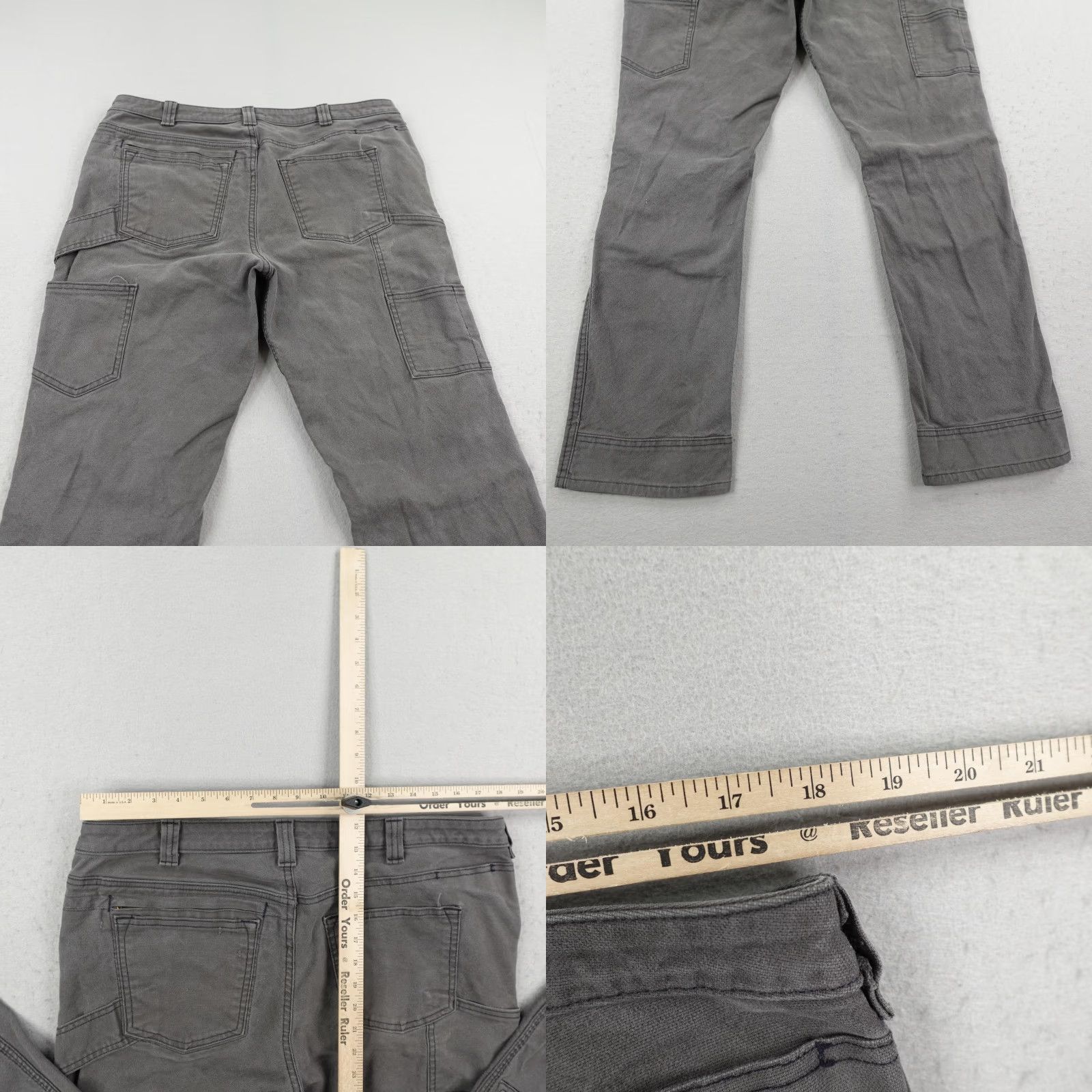 Vintage Dovetail Pants Womens Carpenter Utility Workwear 18 Regular 32 Gray Double Knee Stretch Cotton Spandex Pockets Size 40" / US 18 - 8 Thumbnail