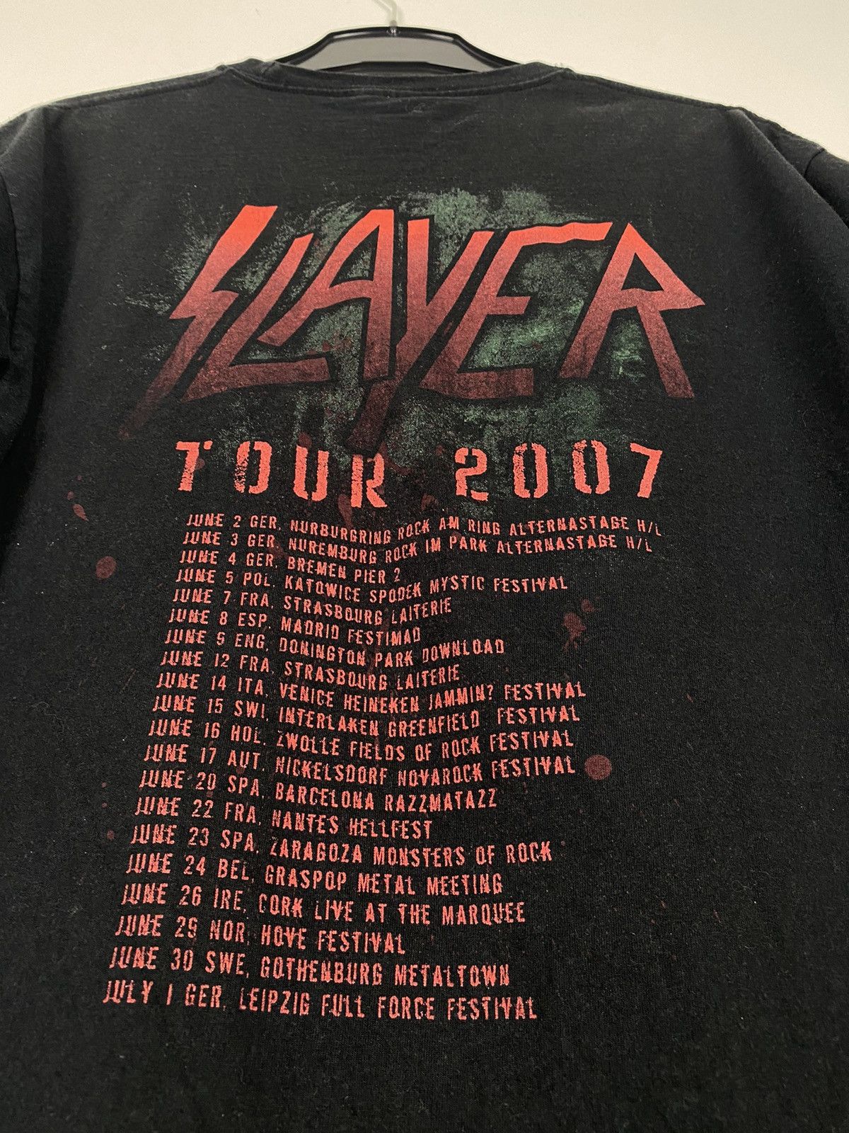 Band Tees × Slayer × Vintage Slayer tour tee 2007 skull soldier y2k alternative opium Size US L / EU 52-54 / 3 - 8 Thumbnail