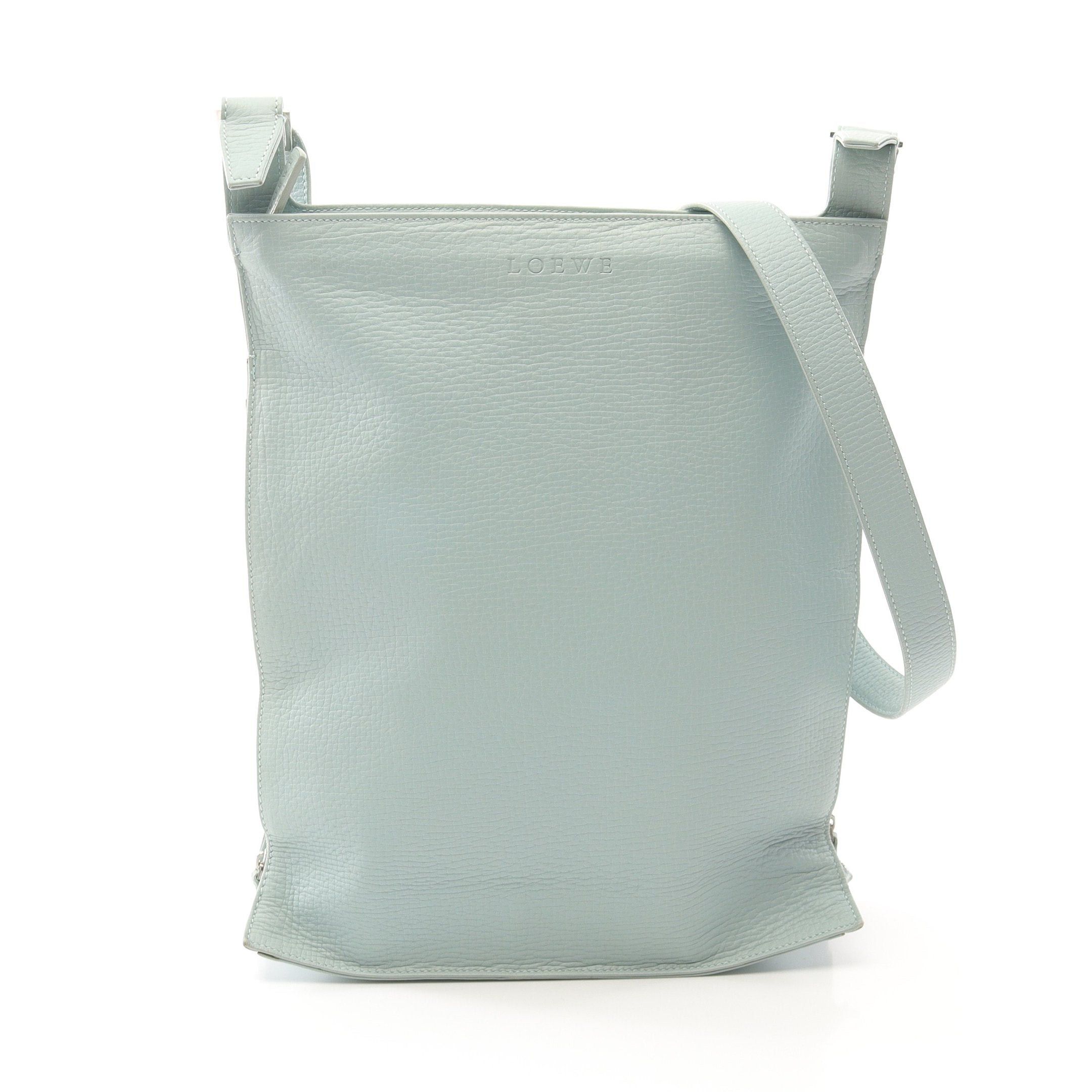 Loewe Loewe Shoulder Bag Leather Light Blue Logo Embossed Size ONE SIZE - 1 Thumbnail