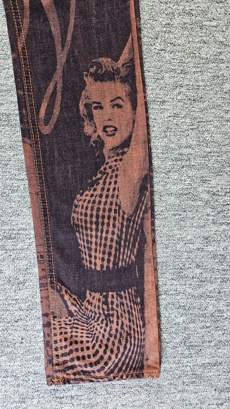 Guess Guess Jeans Marilyn Monroe Pants Venice Diva Graphic Blue 24 Size 24" / US 00 / IT 34 - 6 Thumbnail