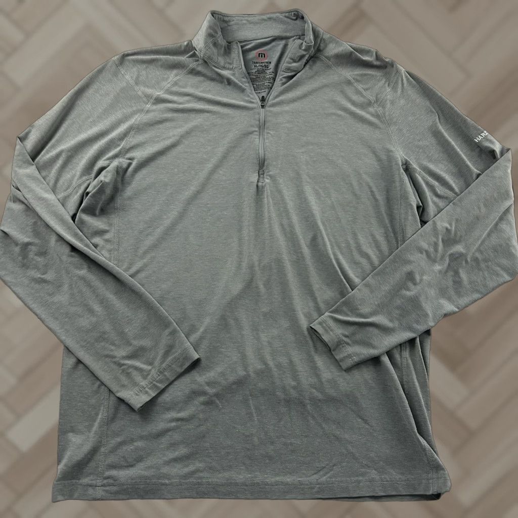 TravisMathew Travis Mathew 1/4 Zip Pullover Lightweight Jacket Men's XL Gray TPC Harding Park Size US XL / EU 56 / 4 - 1 Thumbnail