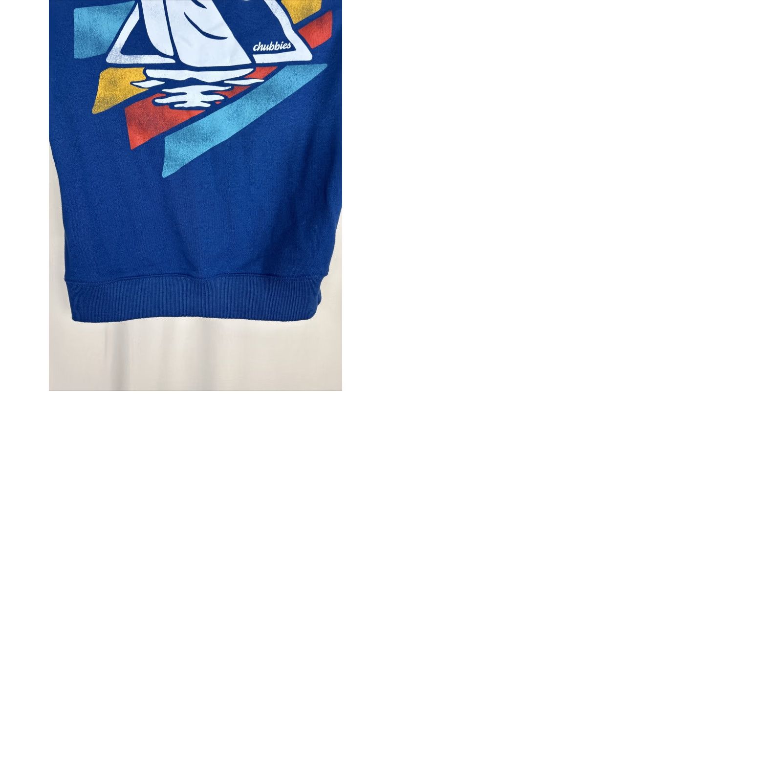 Chubbies Chubbies Mens Small Pullover Crewneck Sweater Blue Sail Boat Ocean Shirt Size US S / EU 44-46 / 1 - 10 Thumbnail