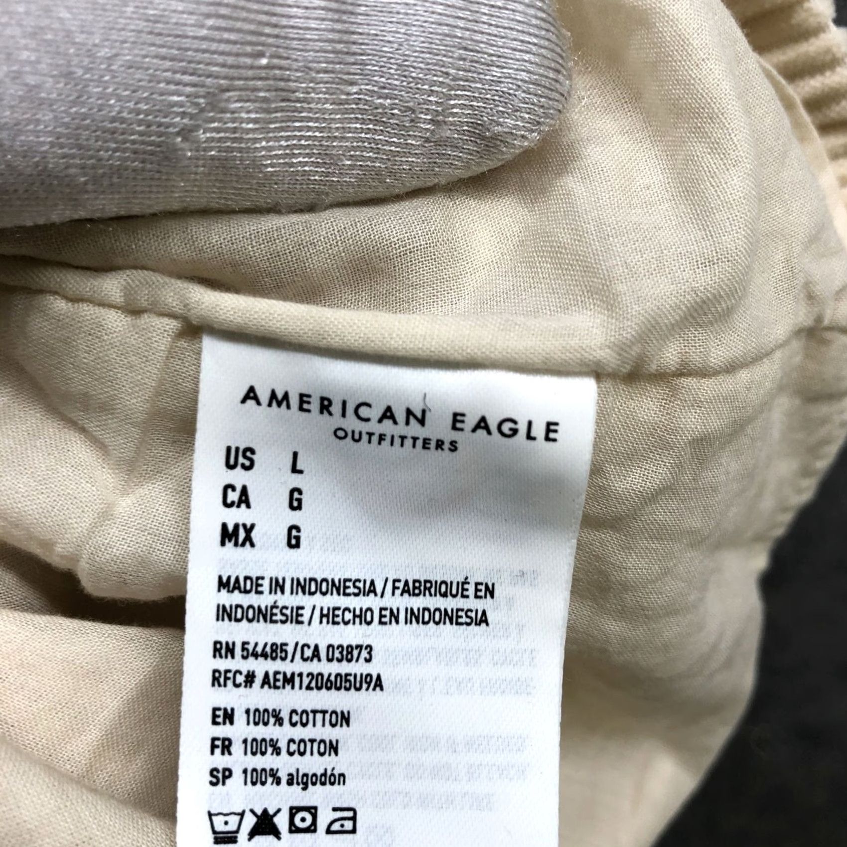 American Eagle Outfitters American Eagle Outfitters Skirt Corduroy Mini L Ivory Cream Women Short Size L Size 36" / US 14 / IT 50 - 8 Thumbnail