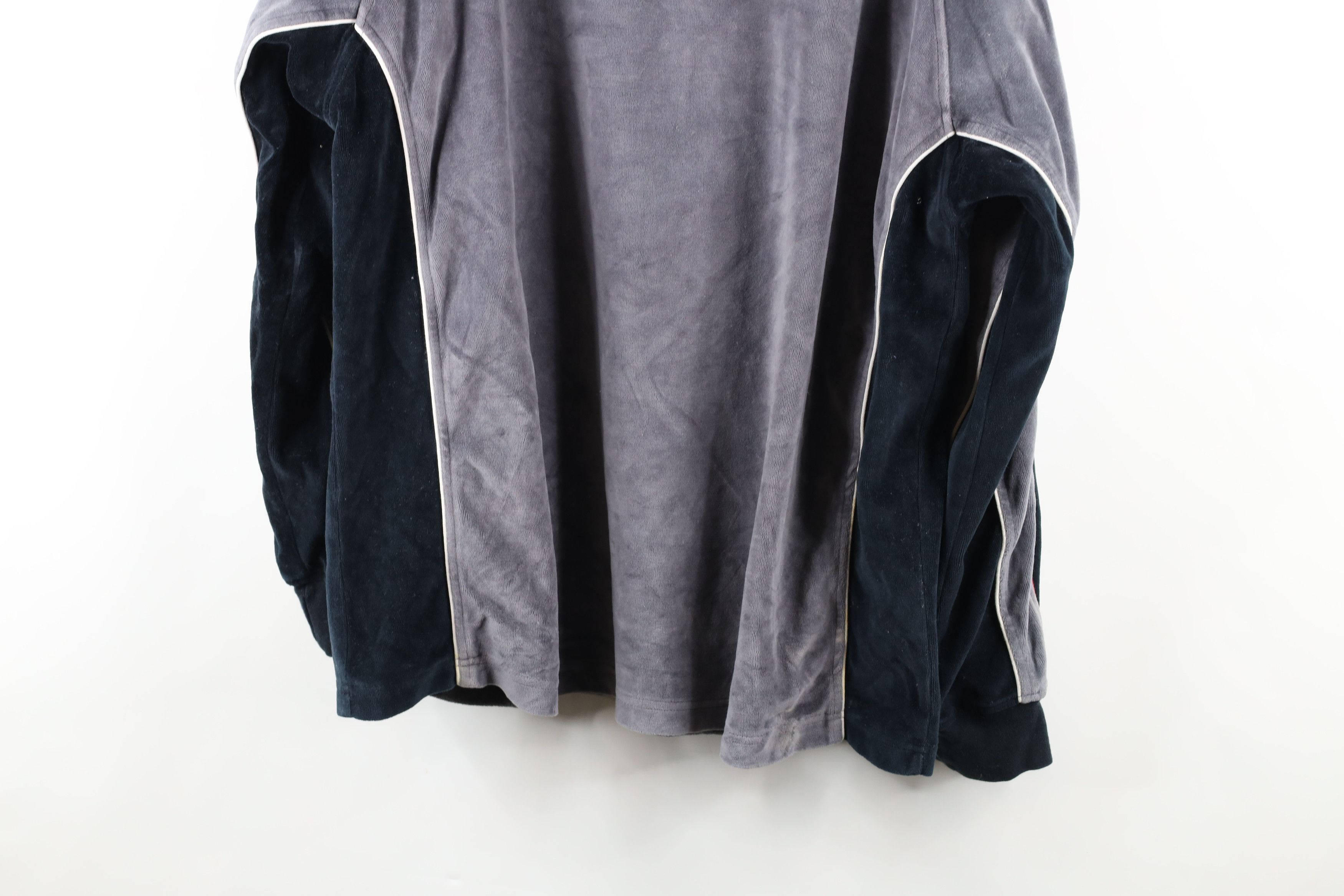 Phat Farm × Vintage Vintage 90s Phat Farm Spell Out Velour Hoodie Sweatshirt Size US L / EU 52-54 / 3 - 11 Thumbnail