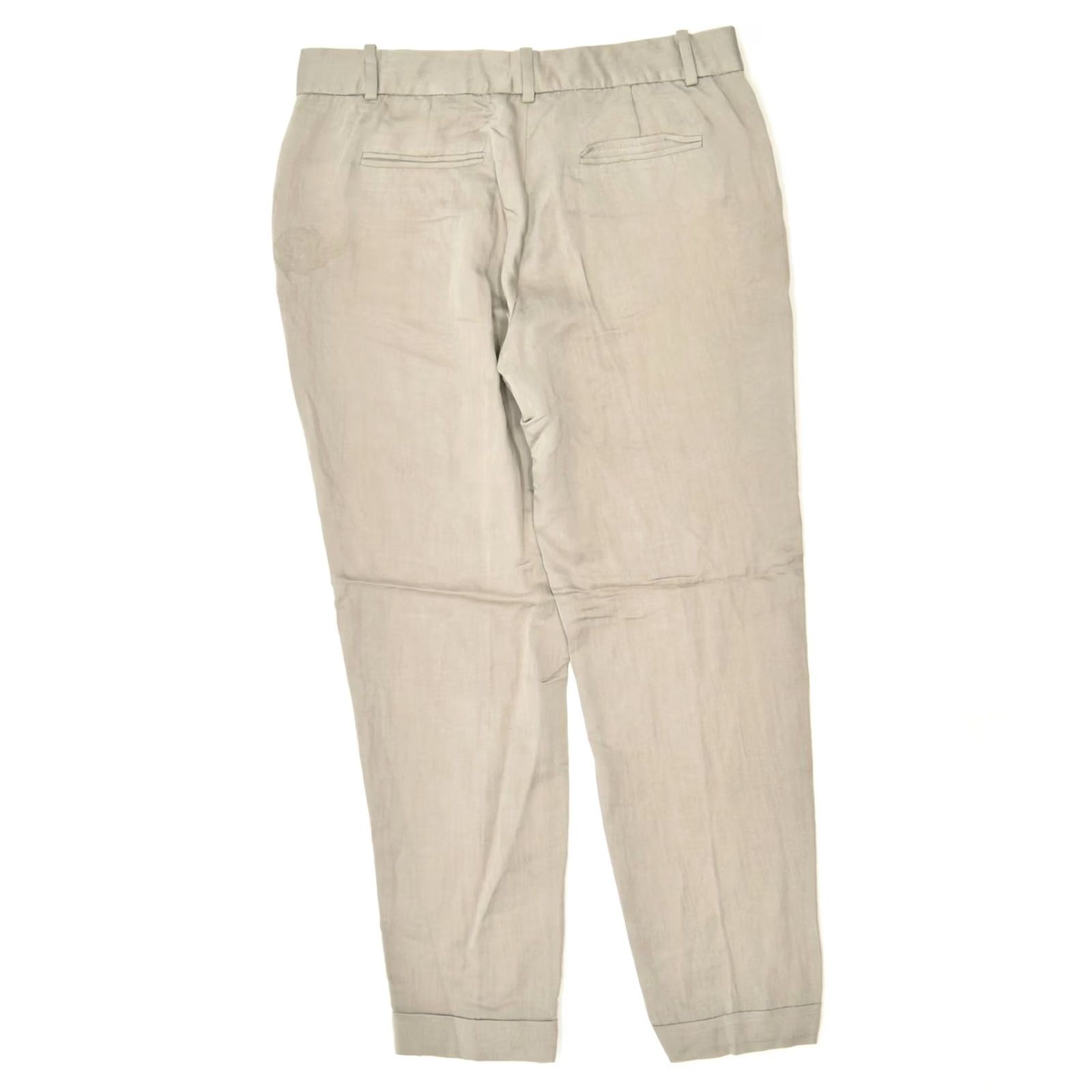 Massimo Dutti MASSIMO DUTTI Womens Straight Suit Trousers US 6 Medium W28 L26 Beige Size 28" / US 6 / IT 42 - 2 Thumbnail