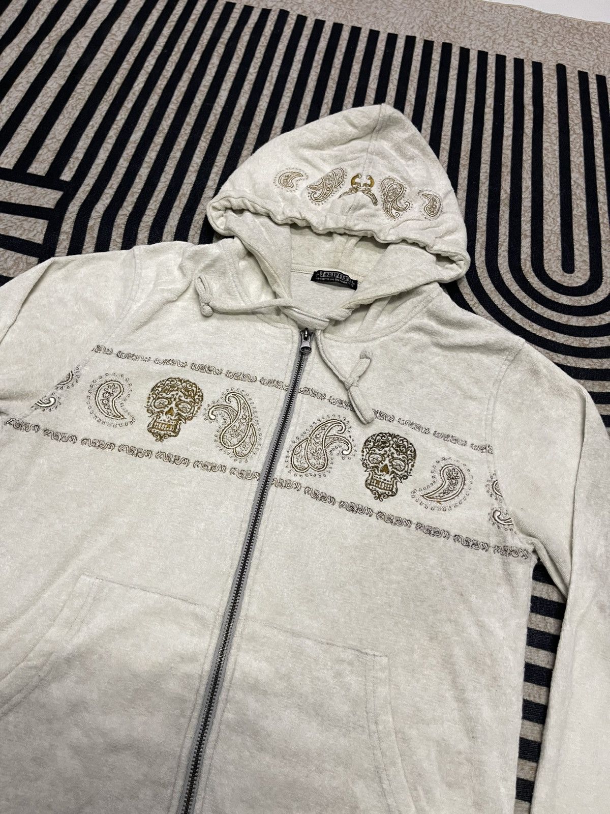 291295=Homme 2000s 291295=HOMME SKULL FLEECE ZIPPER HOODIE RARE Size US S / EU 44-46 / 1 - 8 Thumbnail