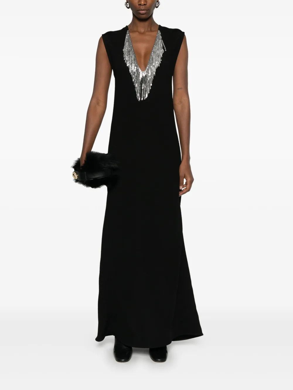 Jil Sander o1w1db10825 Maxi Dress in Black Size L / US 10 / IT 46 - 2 Thumbnail