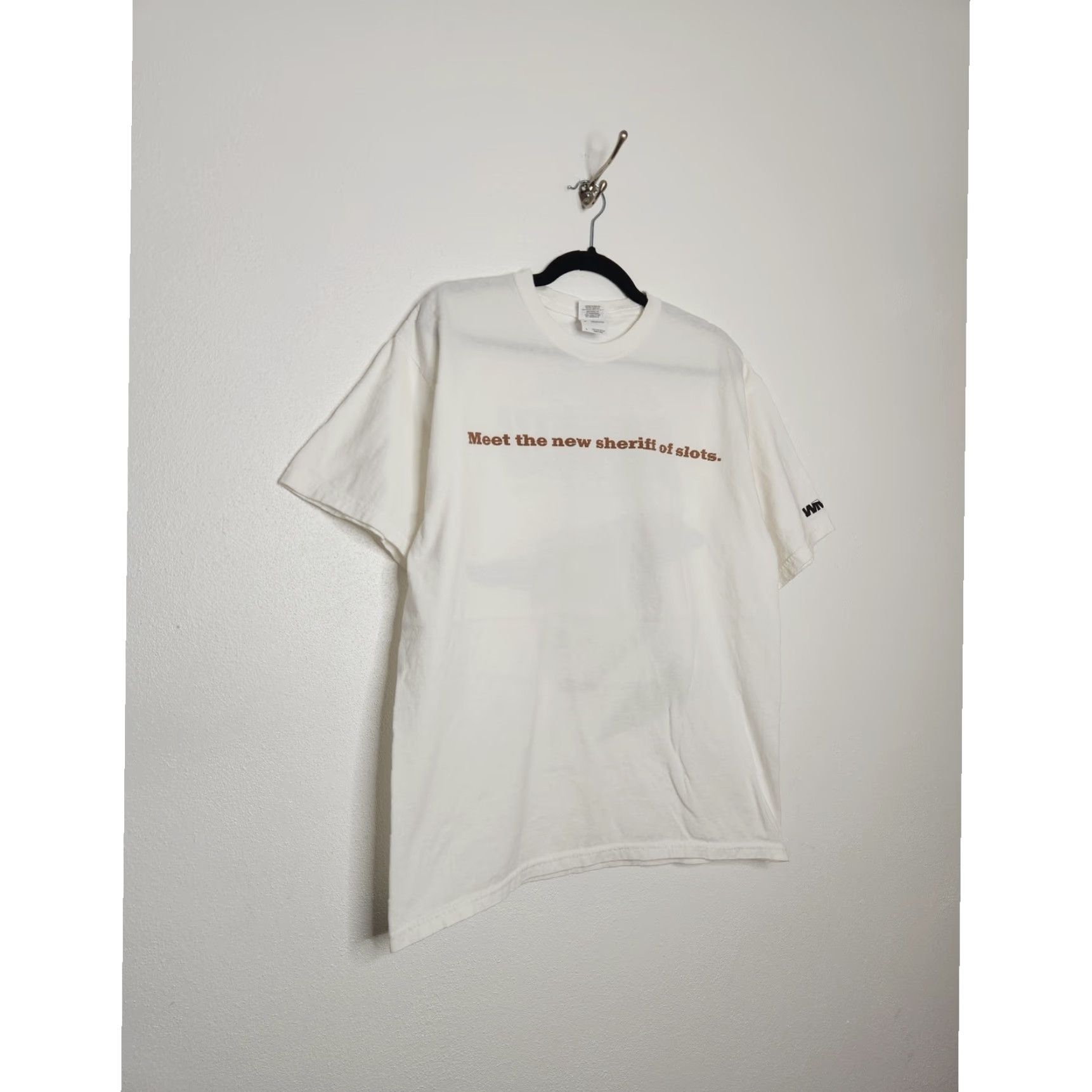 Gildan VINTAGE John Wayne Transmissive Reel Gaming Slots Double Sided Promo Shirt L Mens White Gildan Large Size US L / EU 52-54 / 3 - 3 Thumbnail
