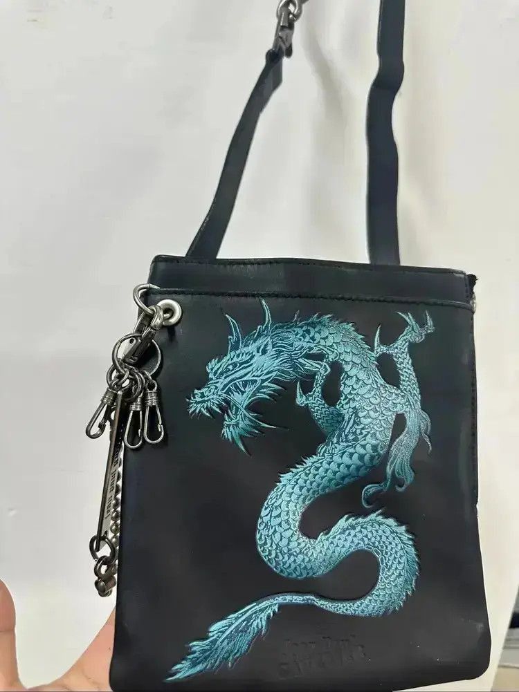 Vintage Jean Paul Gaultier Dragon Print Shoulder Bag-2505 Size ONE SIZE - 1 Thumbnail