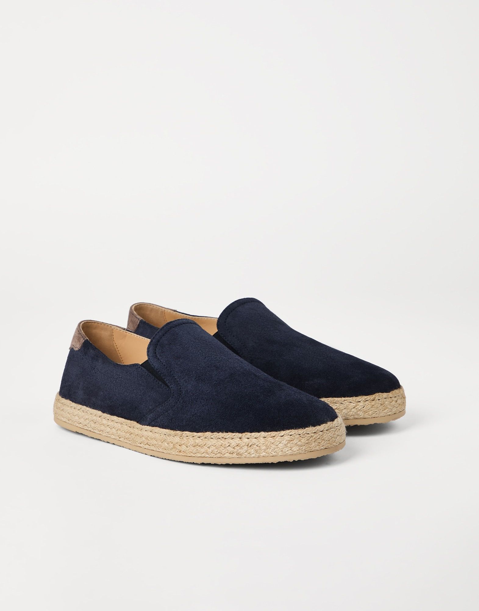 Brunello Cucinelli o1la1rc1a0326 Washed Suede Slip-Ons in Blue Size US 10 / EU 43 - 2 Thumbnail