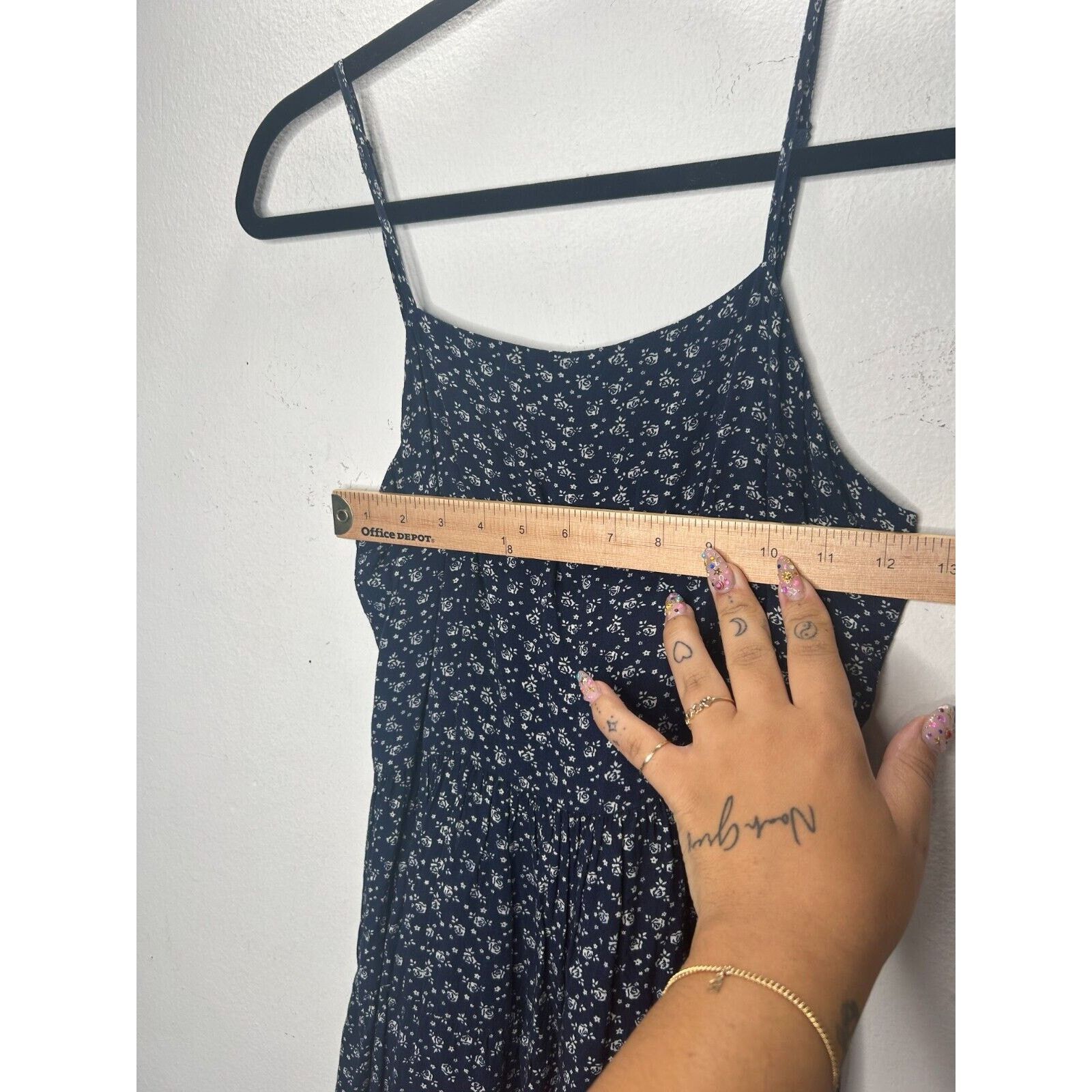 Other John Galt Navy Cream Floral Sleeveless Mini Dress Scoop Neck Size S / US 4 / IT 40 - 9 Thumbnail