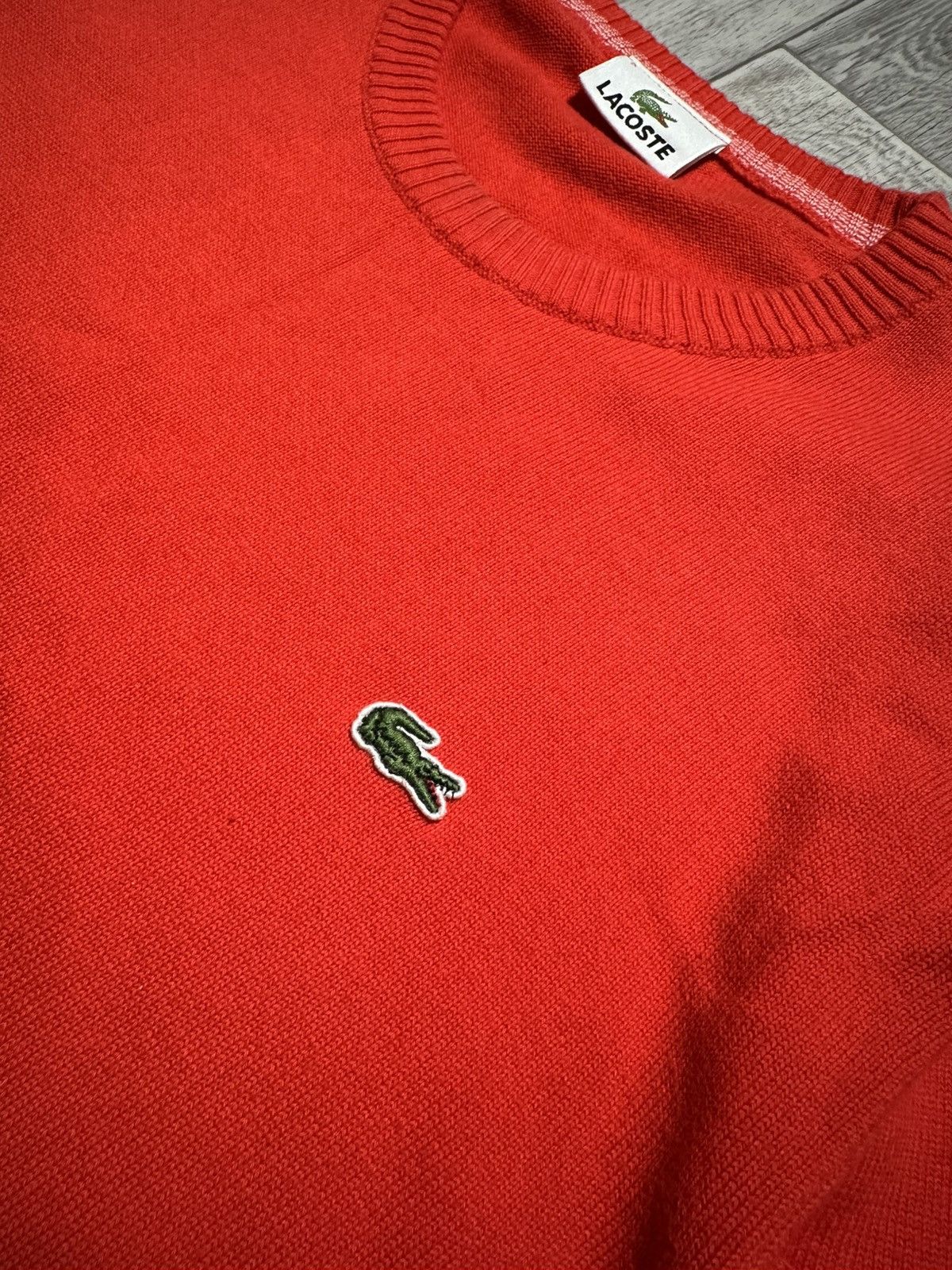 Lacoste × Vintage Vintage Lacoste Red Sweater Size US L / EU 52-54 / 3 - 3 Thumbnail