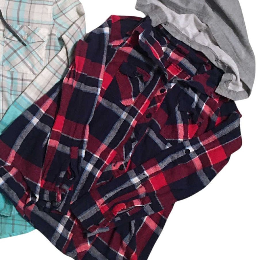 Other 2 Long Sleeve Button Down Hooded Flannels Plaid Jackets Sz M Size M / US 6-8 / IT 42-44 - 4 Thumbnail