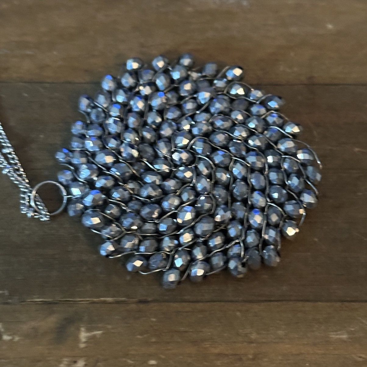 Other Silver tone woven cluster bead pendant necklace Size ONE SIZE - 3 Thumbnail
