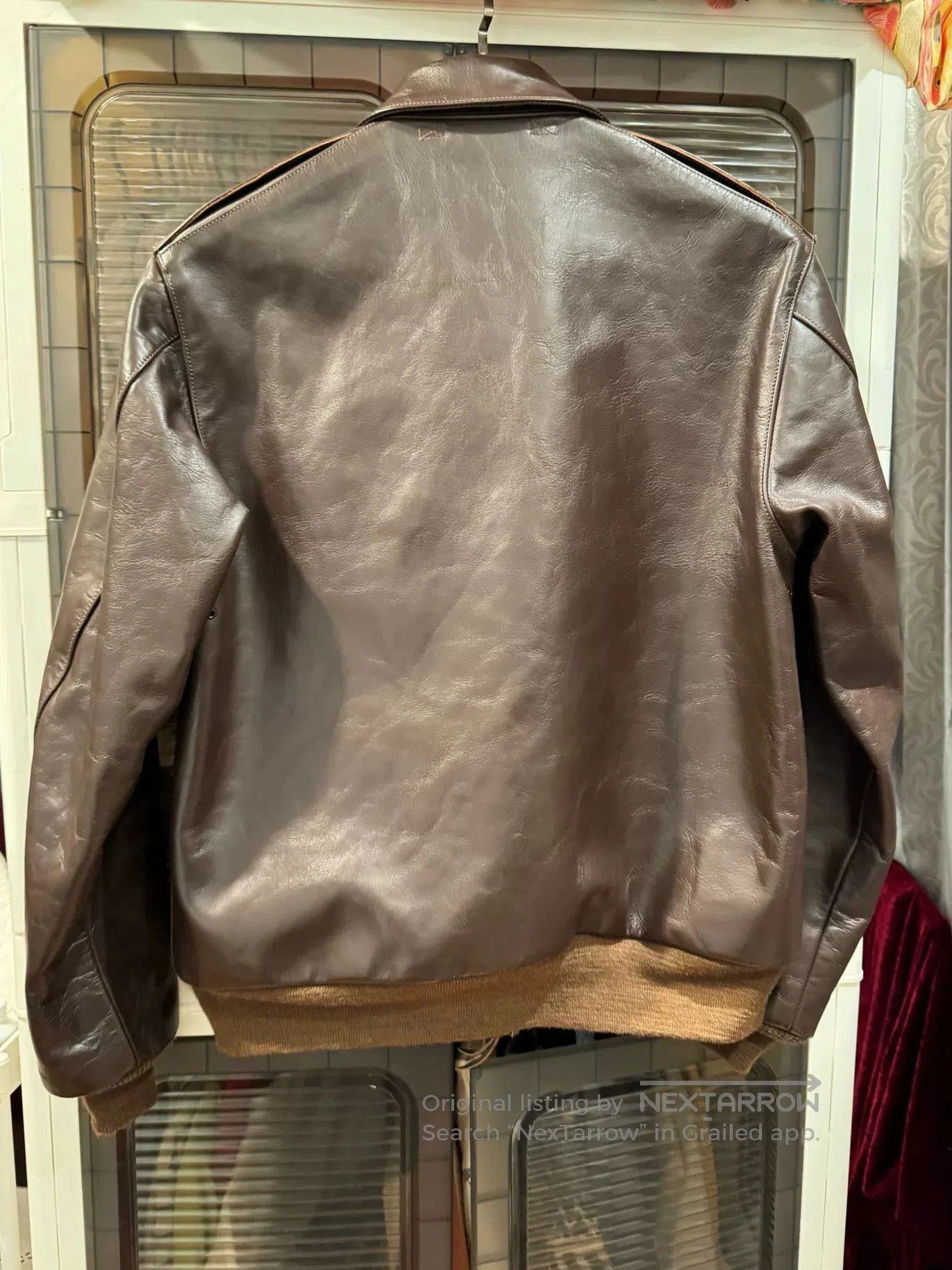 The Real McCoy's brown leather A2 jacket by The Real McCoy's. Size US L / EU 52-54 / 3 - 2 Thumbnail