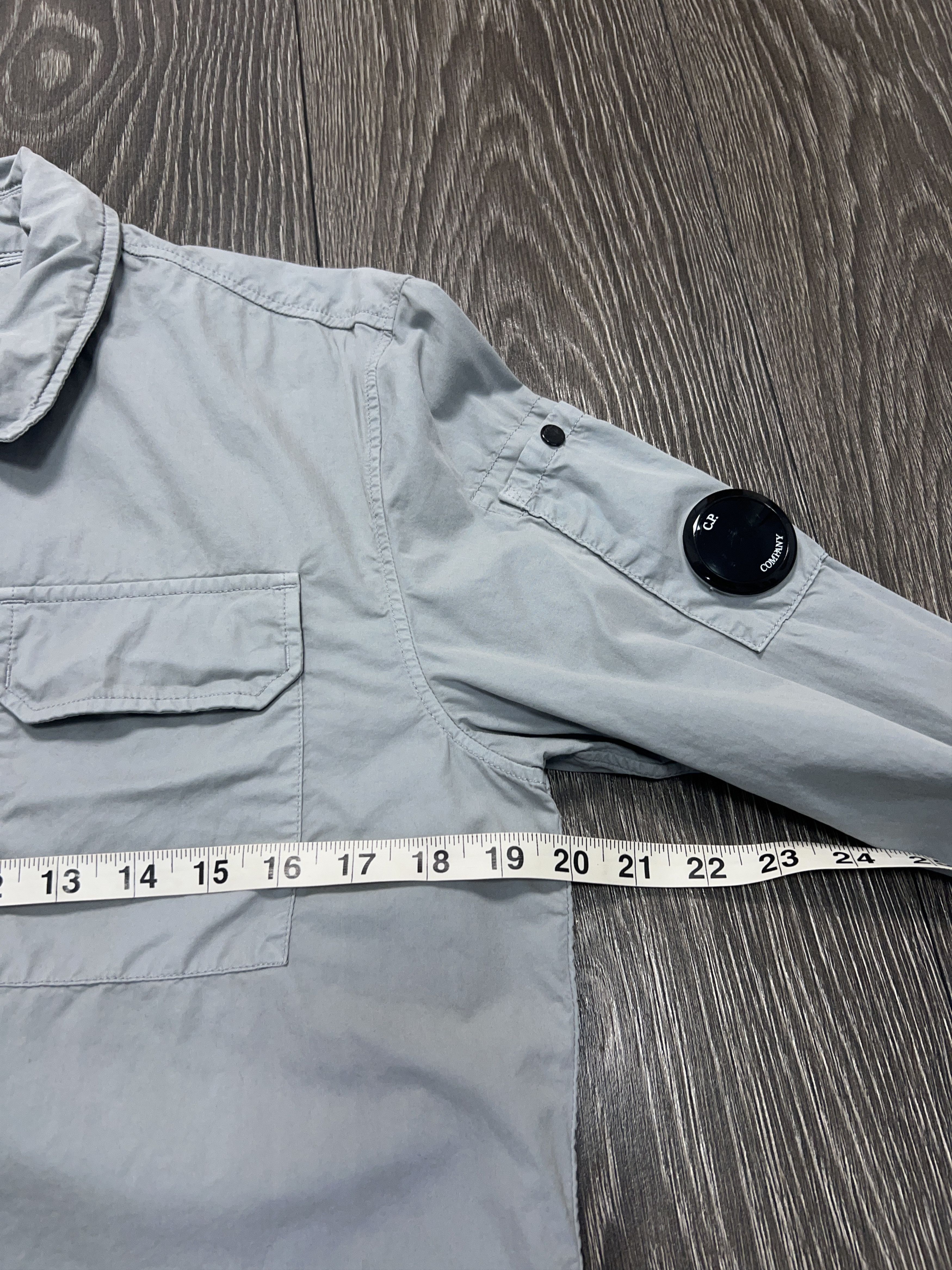 C.P. Company Mens Gabardine Overshirt Zip Shirt Light Grey Cotton Size S Size US S / EU 44-46 / 1 - 8 Thumbnail