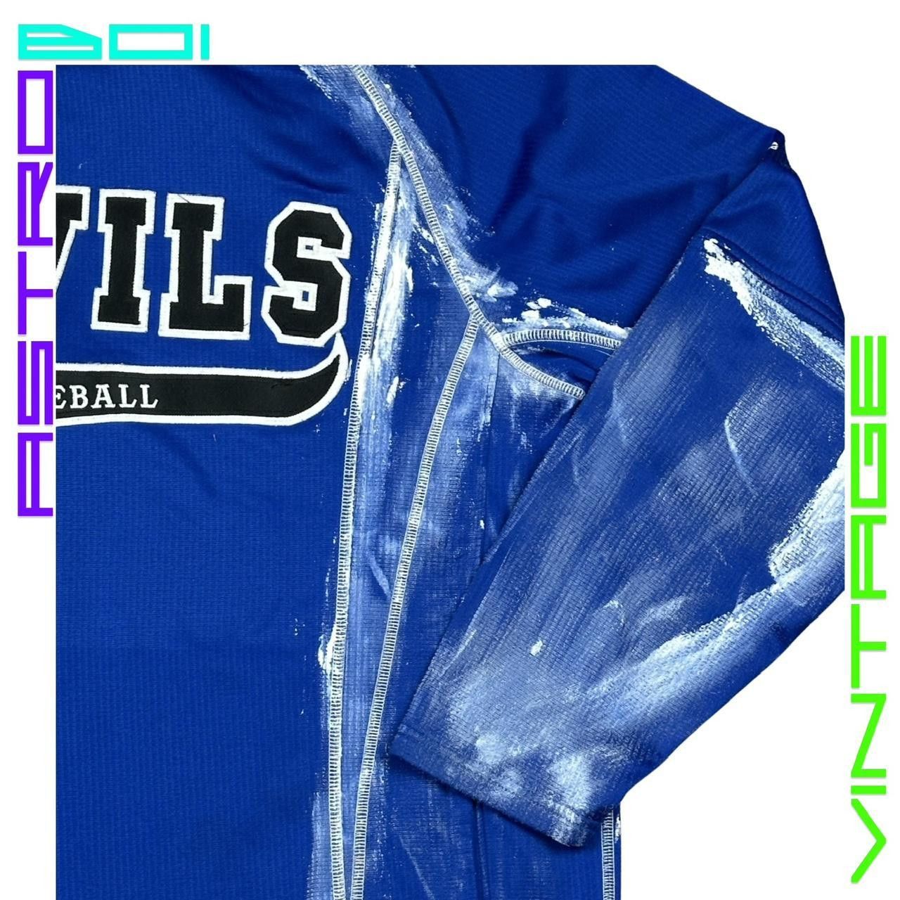 Other × Vintage ASTROBOI* 'Devils' Painted Blue Baseball Jersey - Large Size US L / EU 52-54 / 3 - 3 Thumbnail